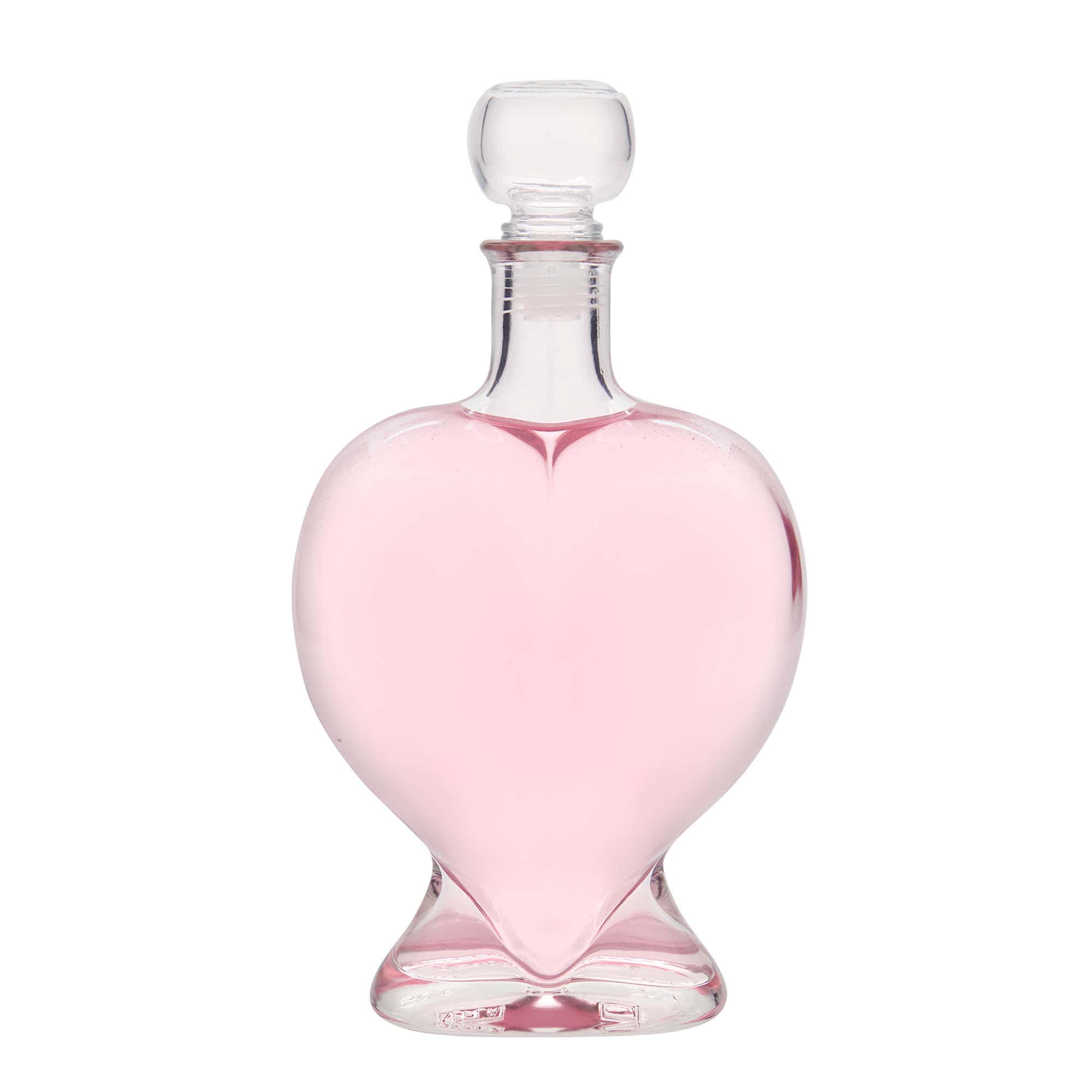 500 ml sklená fľaša „Srdce“, hrdlo: korok