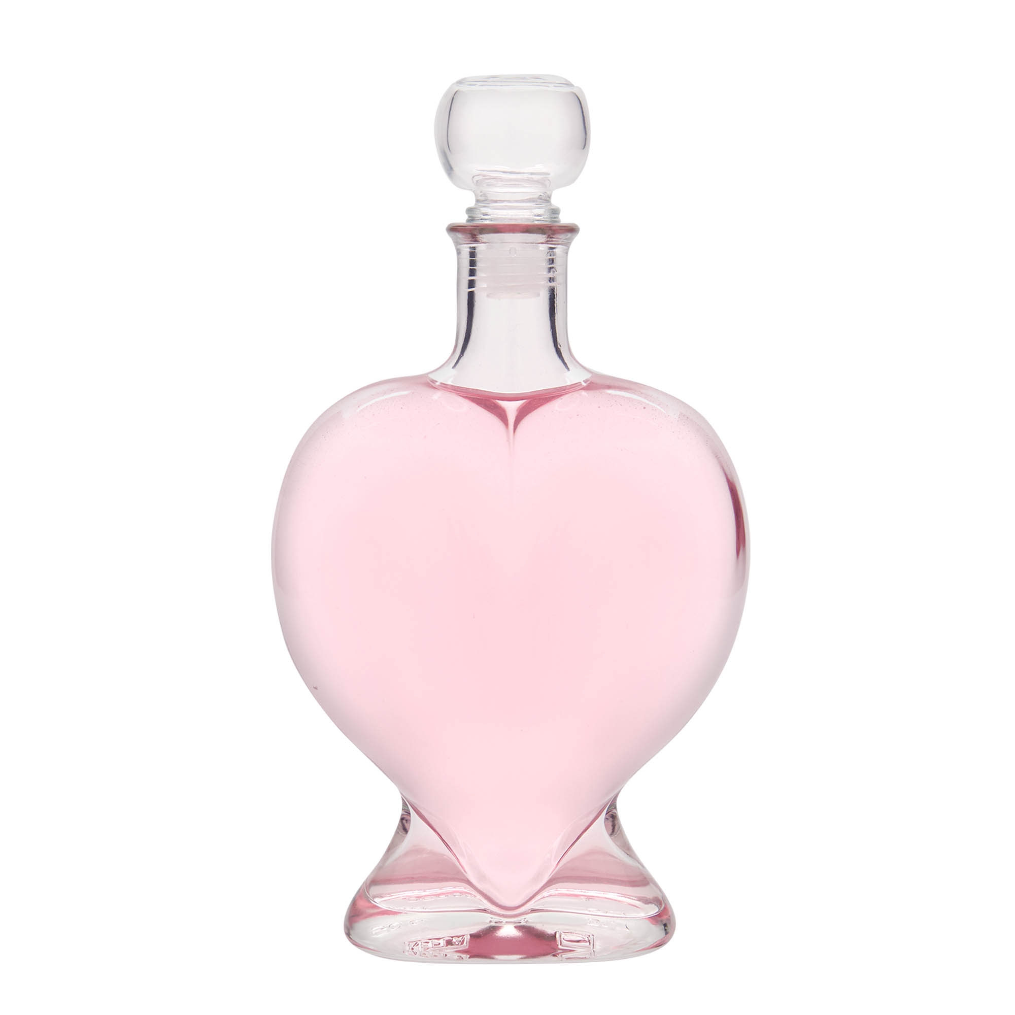 500 ml sklenená fľaša 'Srdce', hrdlo: korok 500 ml sklenená fľaša 'Srdce', hrdlo: korok