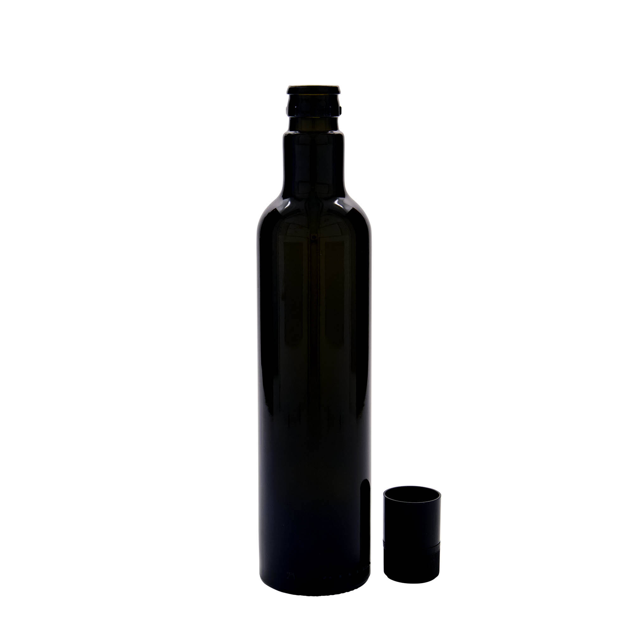 500 ml fľaša na ocot/olej 'Willy New', sklo, antikzelená, hrdlo: DOP