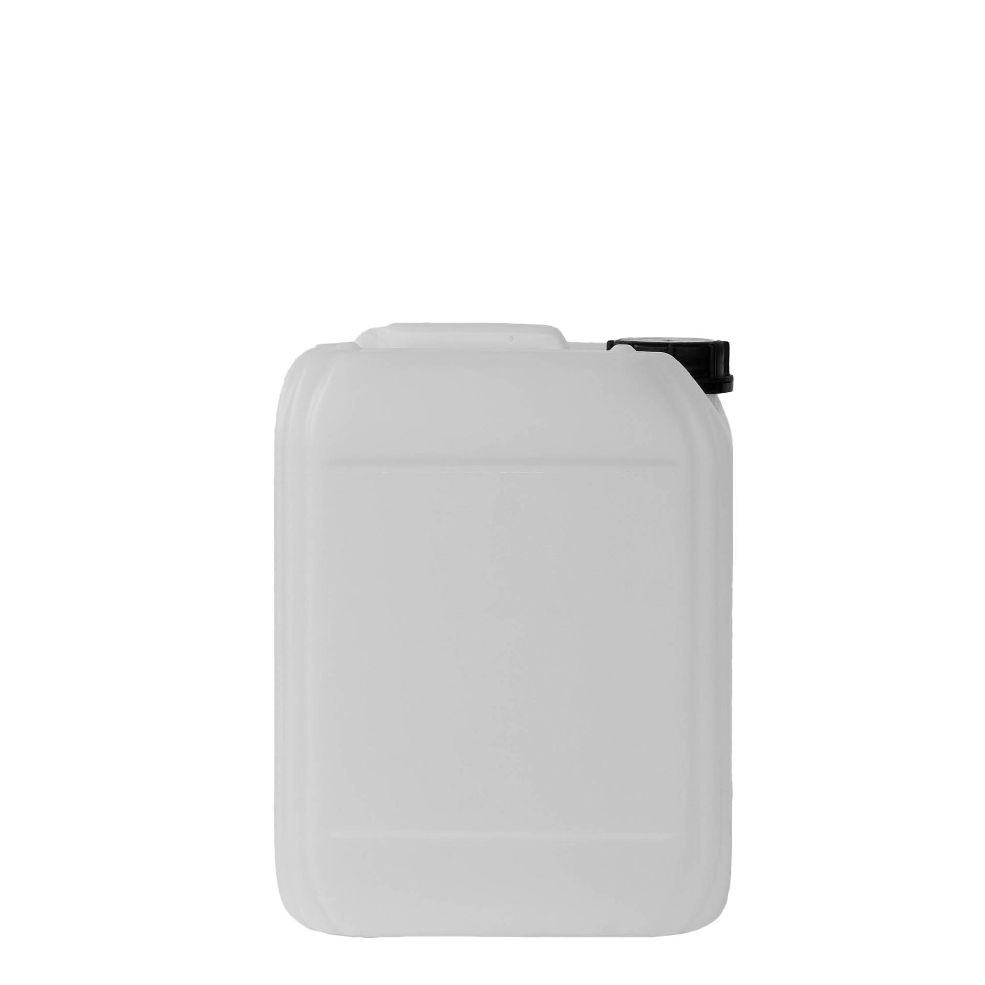 10 l kanister, obdĺžnikový, HDPE plast, prírodný, hrdlo: ND 55