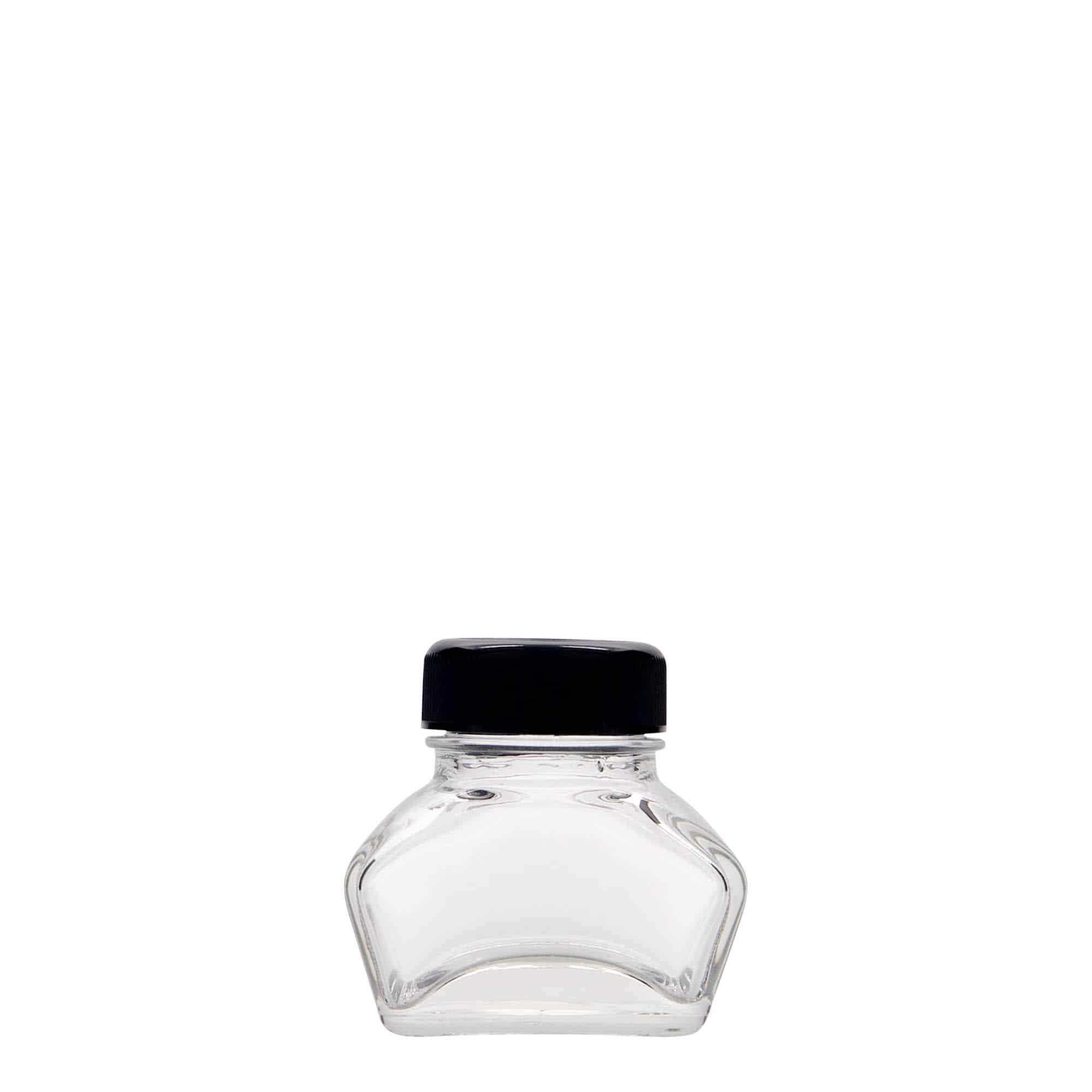 30 ml kalamár, obdĺžniková, hrdlo: skrutkovací uzáver
