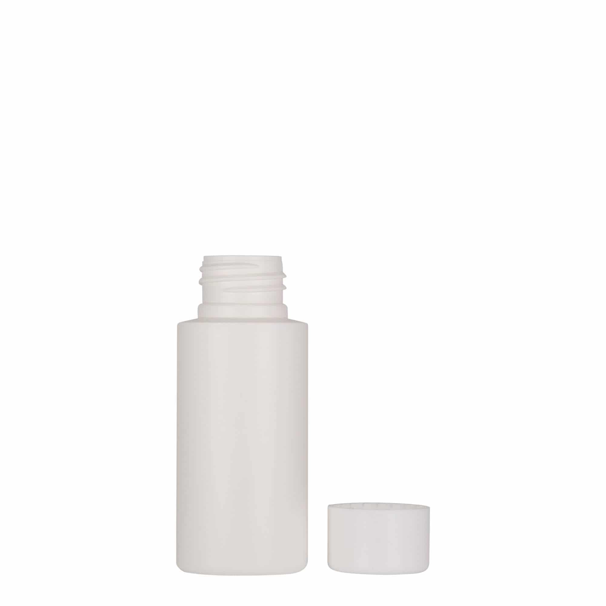 50 ml plastová fľaša „Pípa“, HDPE, biela farba, hrdlo: GPI 24/410