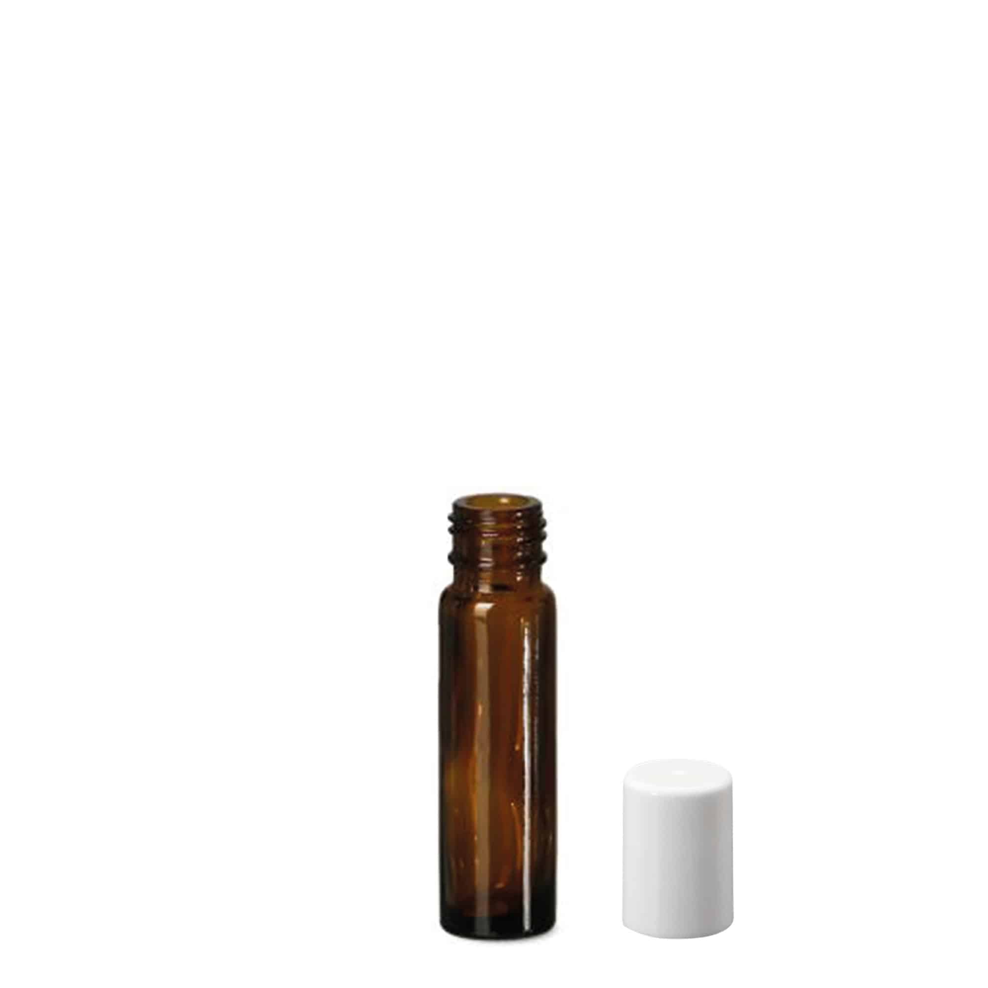 10 ml roll-on fľaša, sklo, hnedá, hrdlo: skrutkovací uzáver