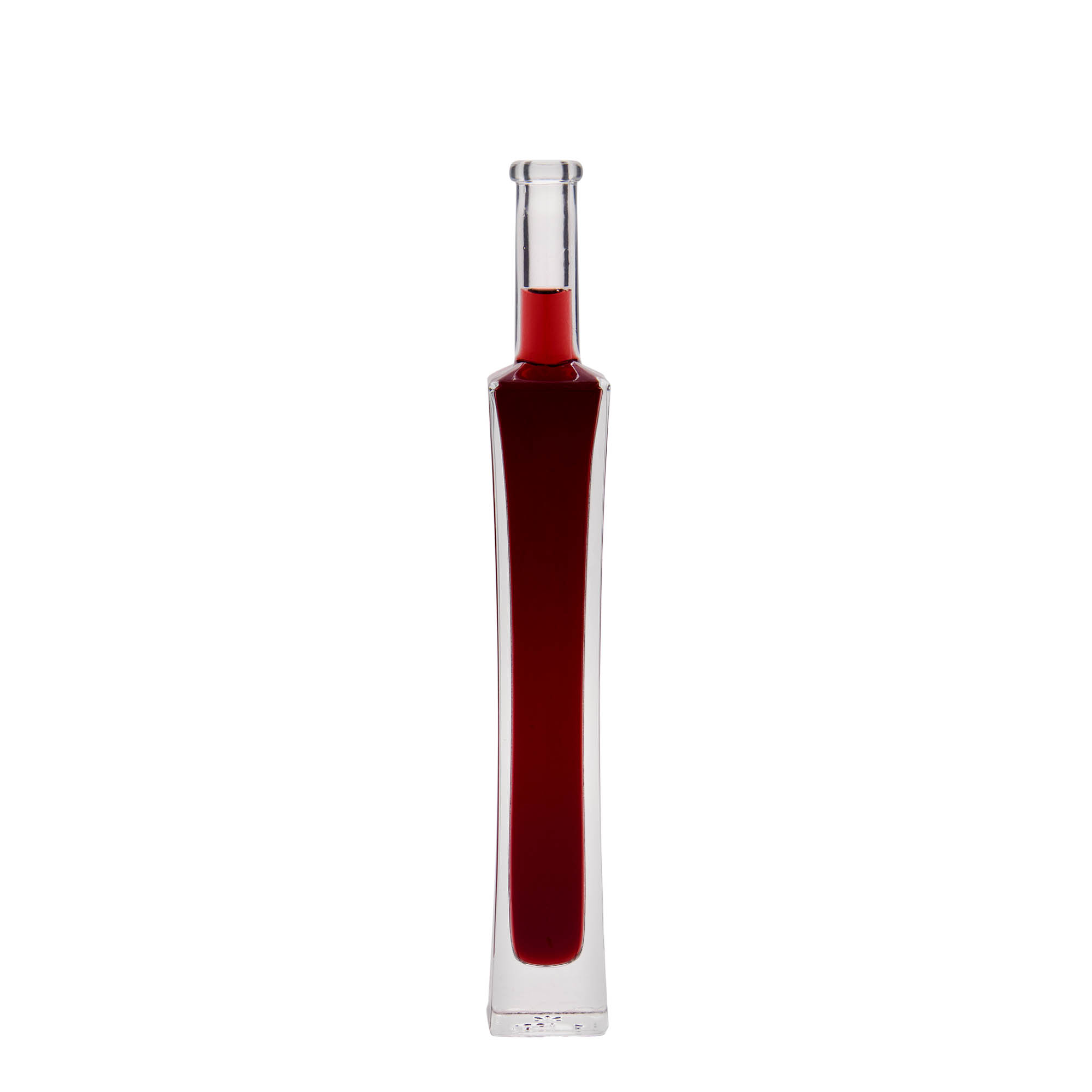 100 ml sklenená fľaša 'Koko', štvorcová, hrdlo: korok