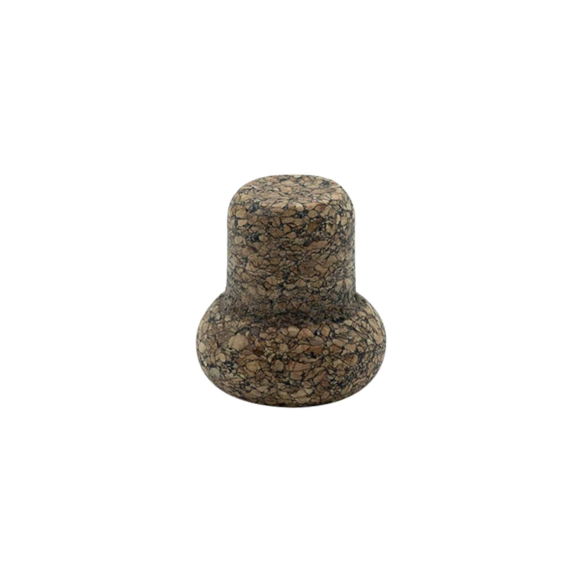 Zátky s hmatníkom 'Barrel' 22,5 mm, Corkcoal, pre hrdlo: korok
