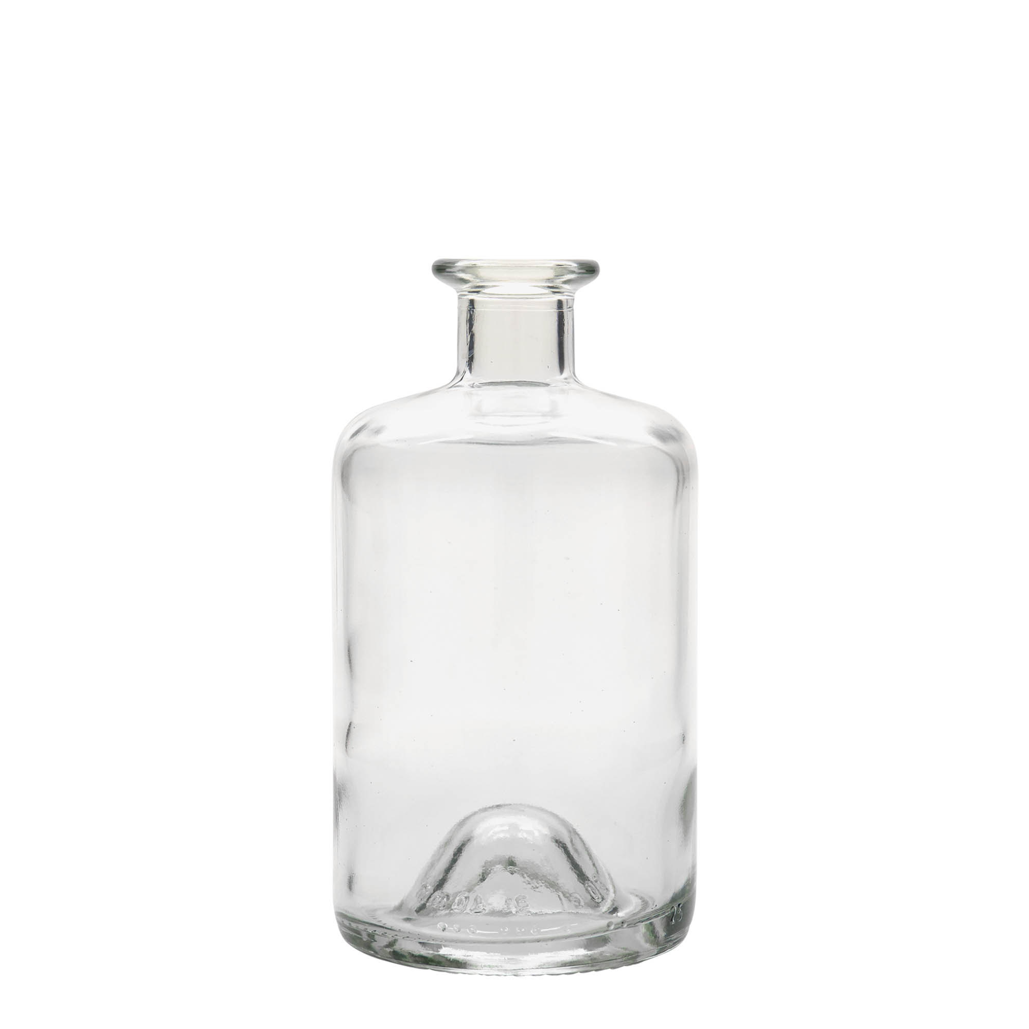 500 ml lekárnická sklenená fľaša, hrdlo: korok