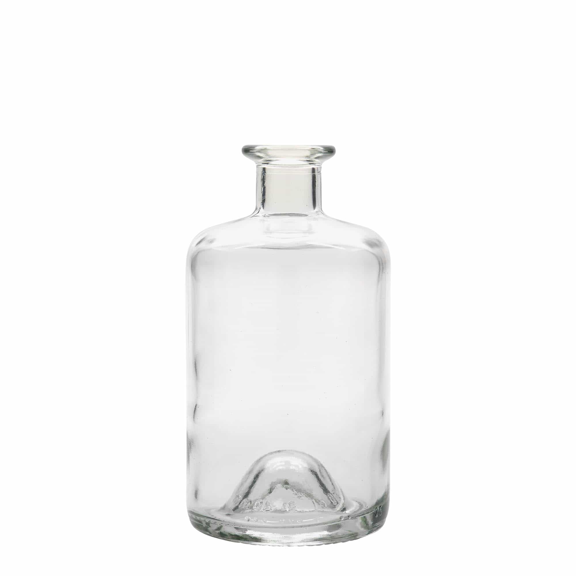 500 ml lekárnická sklenená fľaša, hrdlo: korok