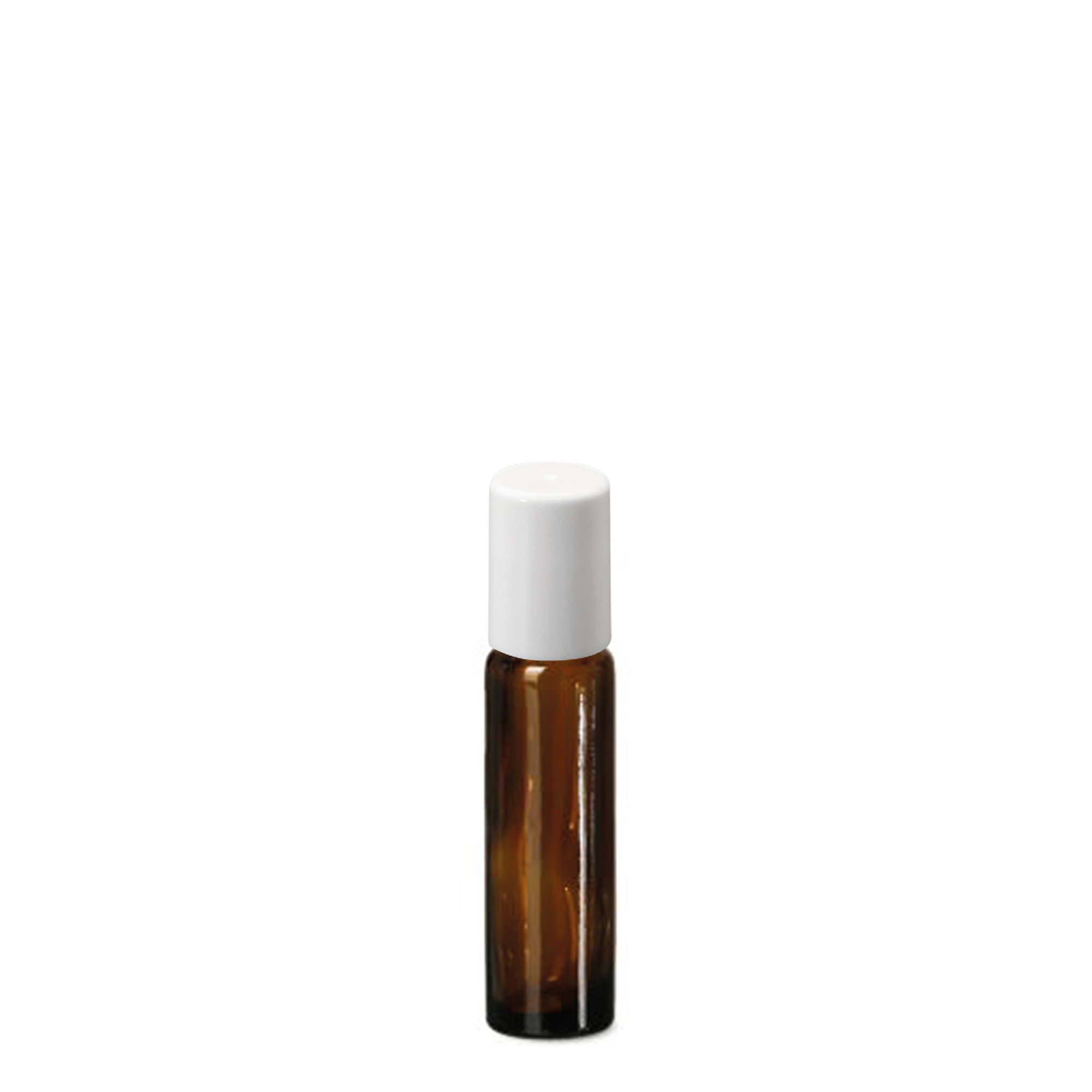 10 ml roll-on fľaša, sklo, hnedá, hrdlo: skrutkovací uzáver