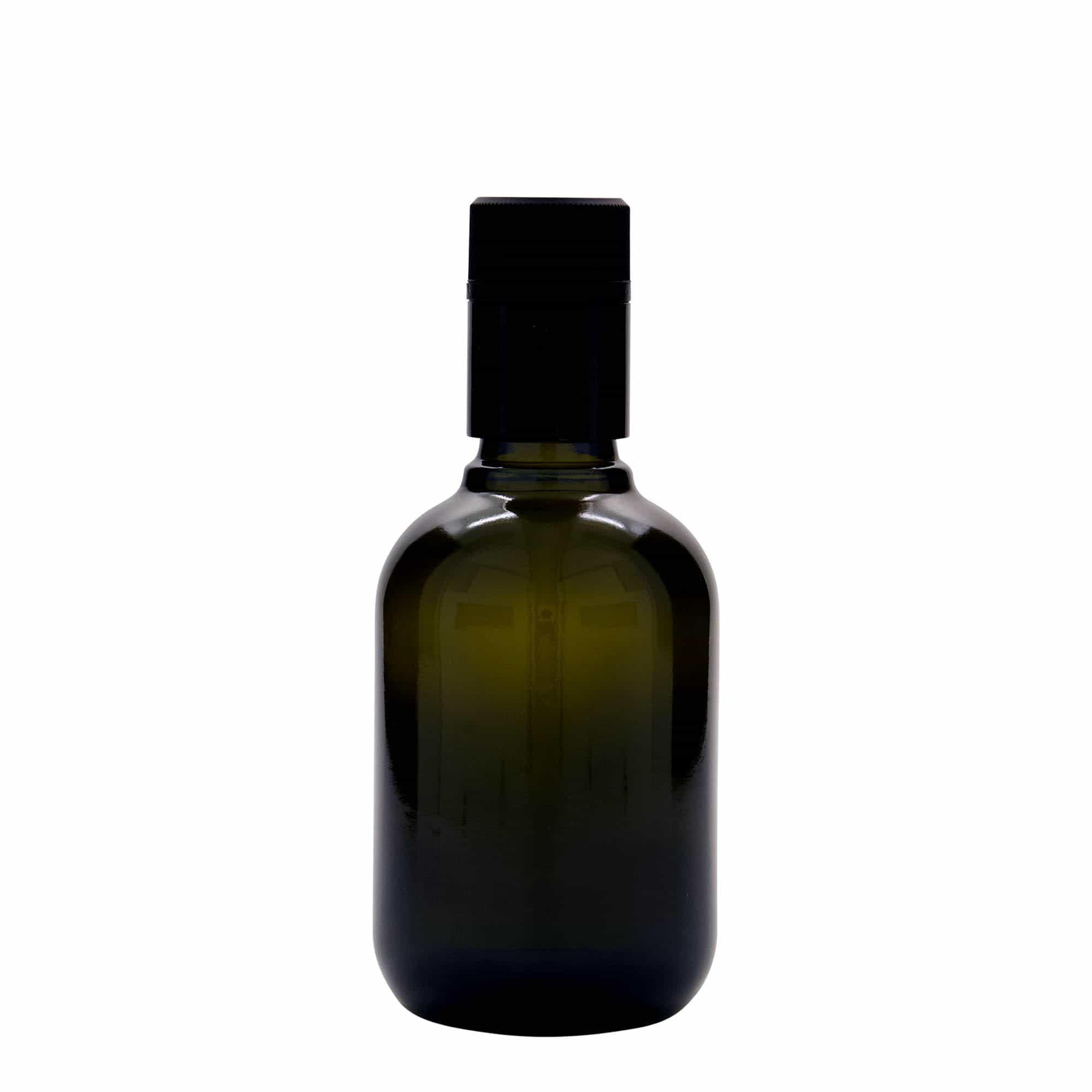 250 ml fľaša na ocot/olej „Biolio“, sklená, antická zelená farba, hrdlo: DOP
