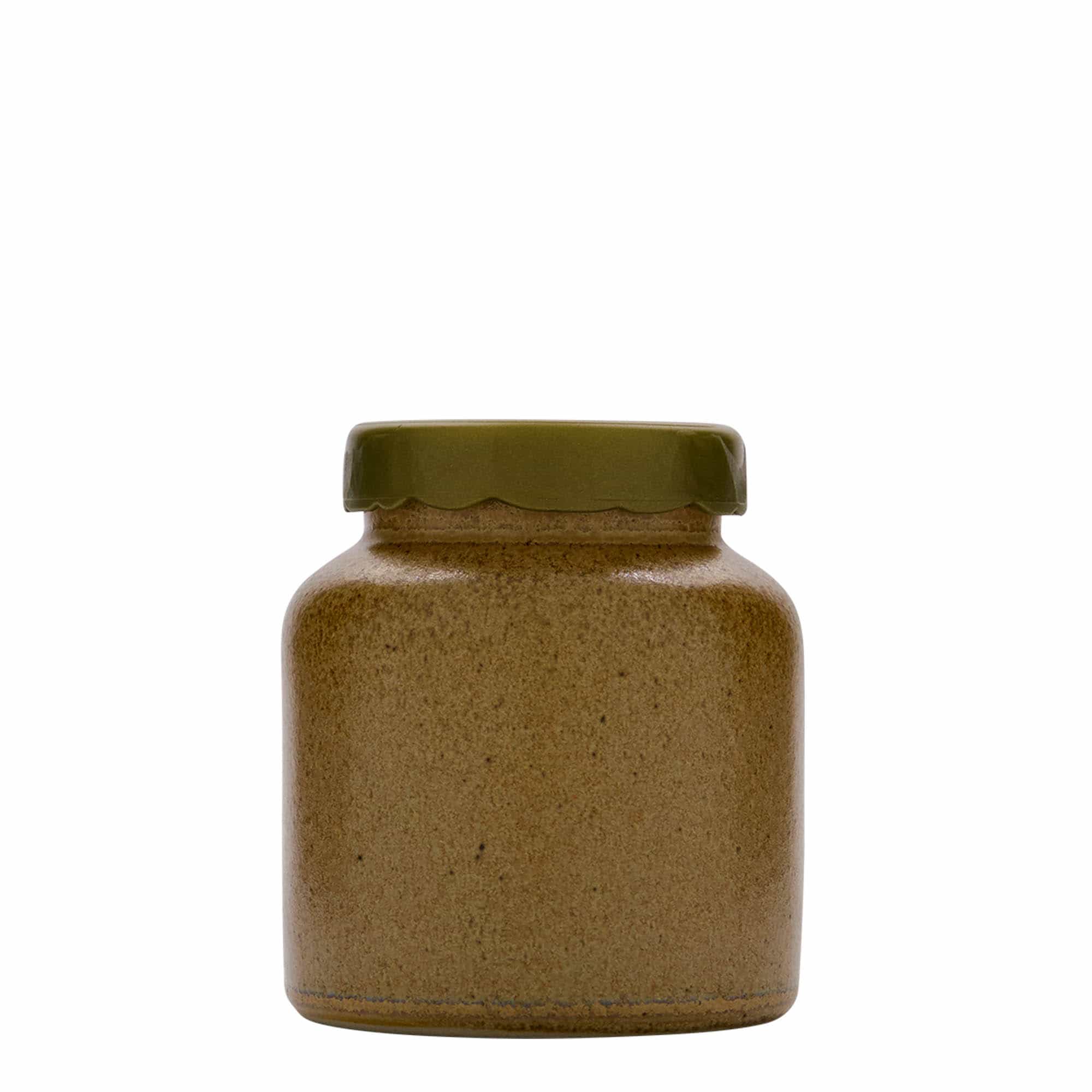 270 ml kameninový hrniec, keramika, hnedá kryštálová farba, hrdlo: nasadzovacie veko