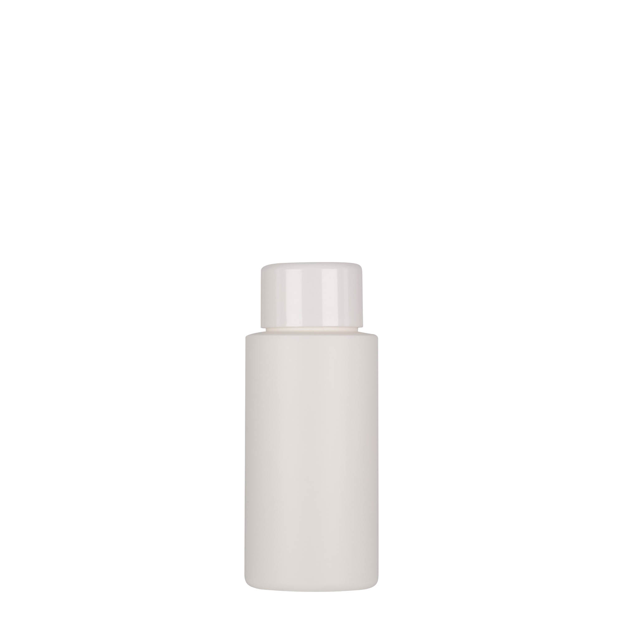 50 ml plastová fľaša 'Pipe', HDPE, biela, hrdlo: 24/410