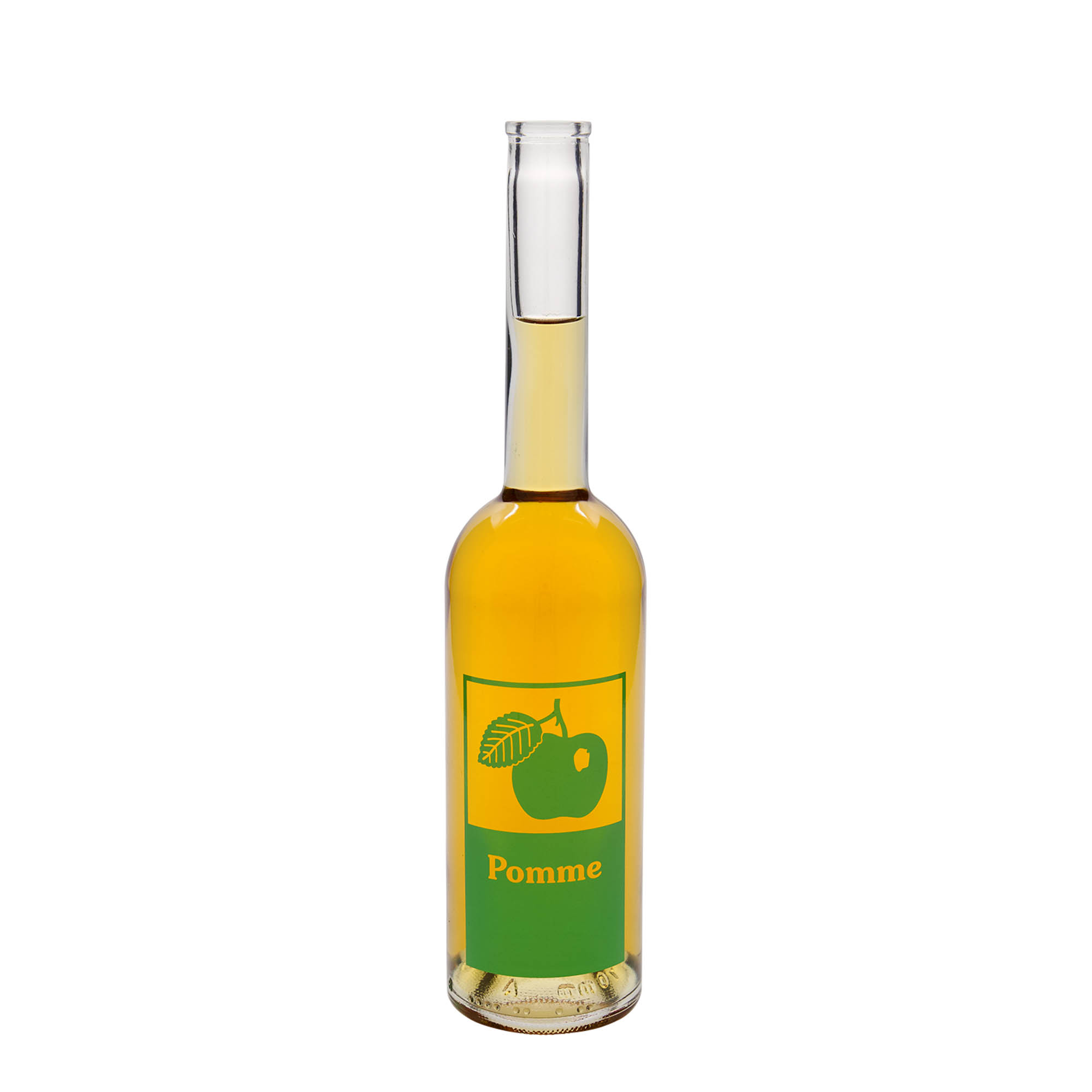 500 ml sklenená fľaša 'Opera', motív: Jablko, hrdlo: korok