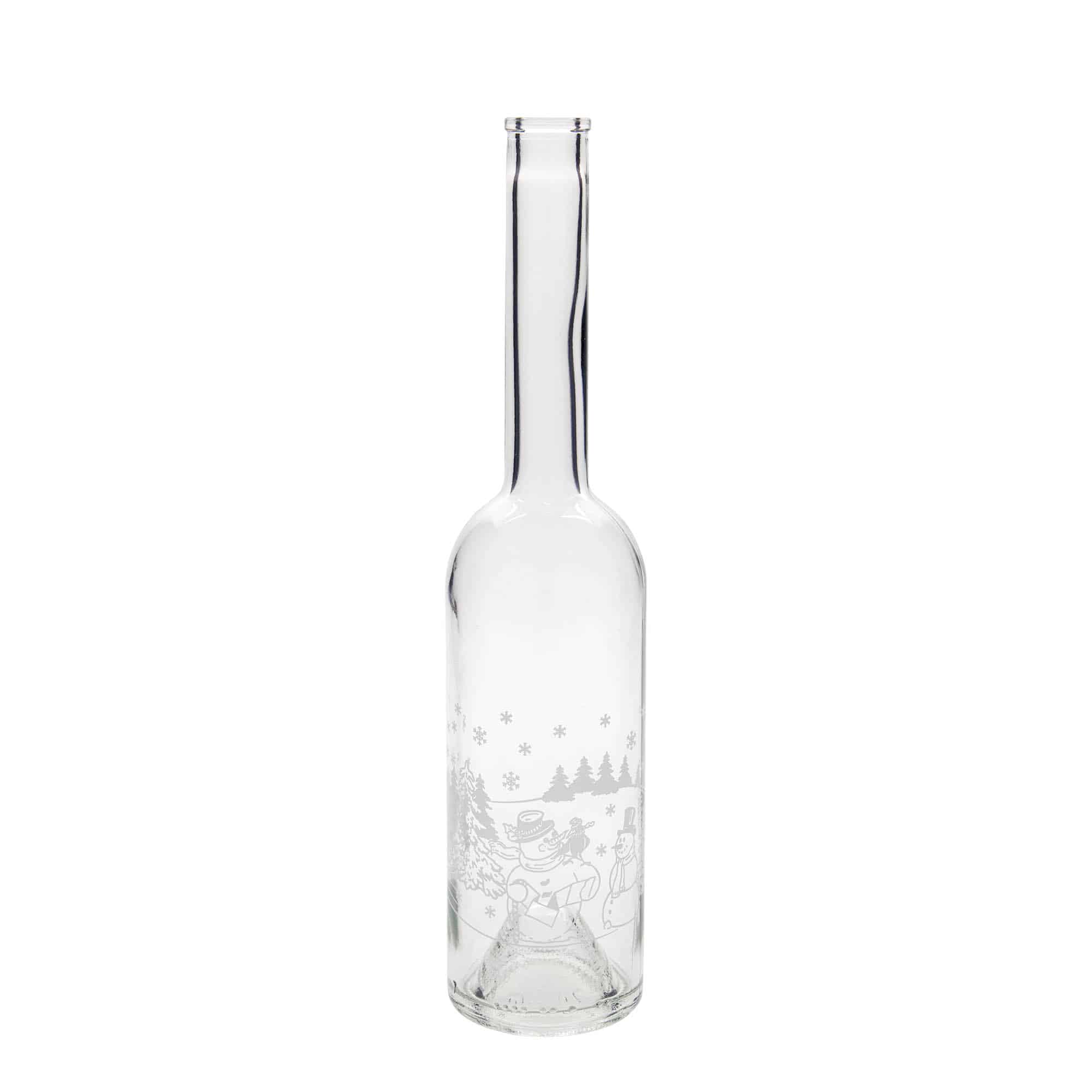 500 ml sklenená fľaša 'Opera', motív: fľaša snehuliaka, hrdlo: korok 500 ml sklenená fľaša 'Opera', motív: fľaša snehuliaka, hrdlo: korok