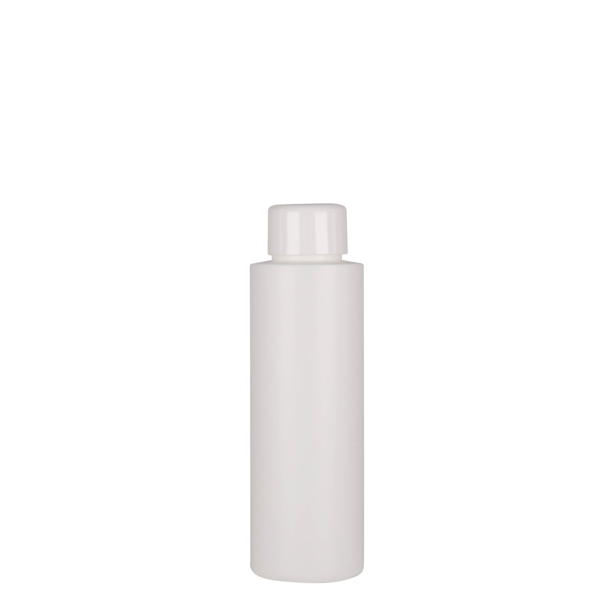 100 ml plastová fľaša 'Pipe', HDPE, biela, hrdlo: 24/410