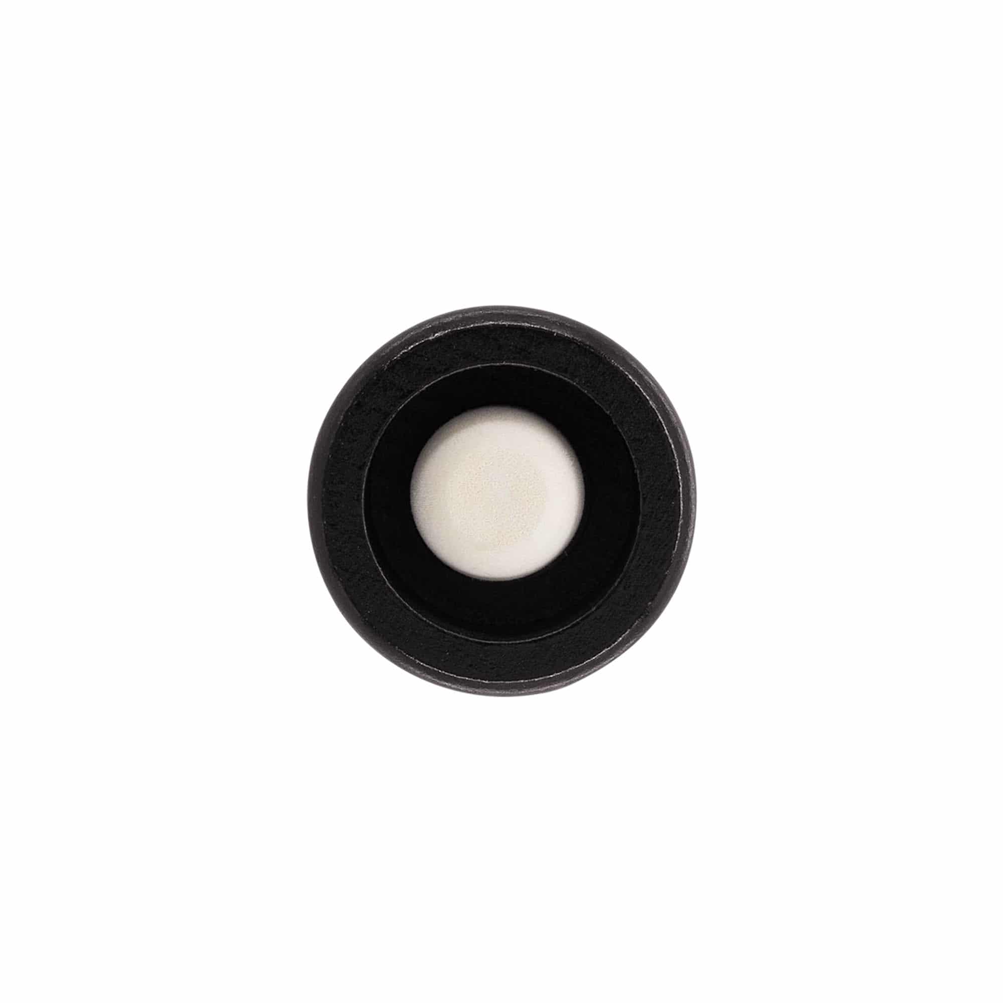 Rukoväť korku 19 mm "Melón", drevo/PE, čierna, pre hrdlo: korok