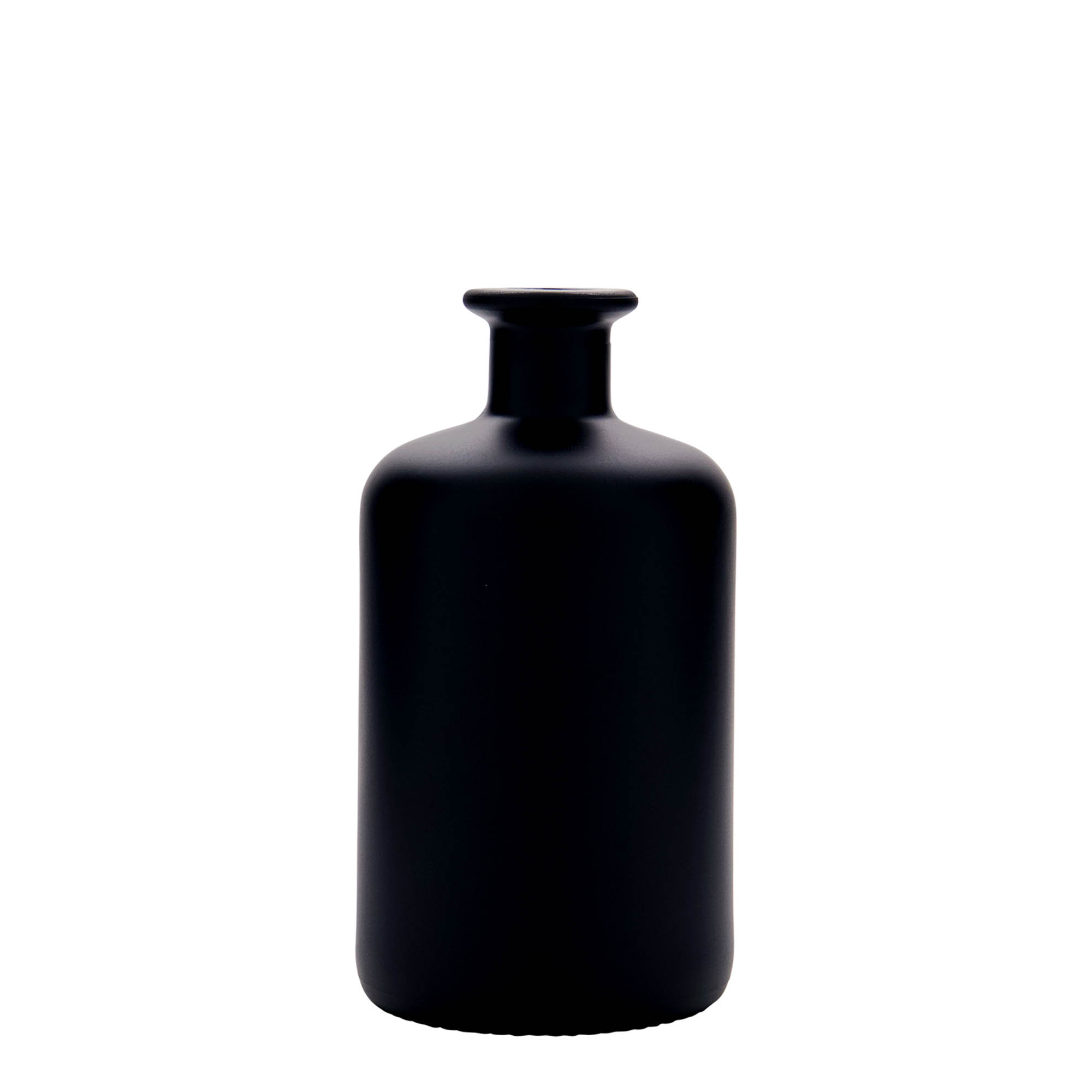 500 ml lekárnická sklenená fľaša, čierna, hrdlo: korok