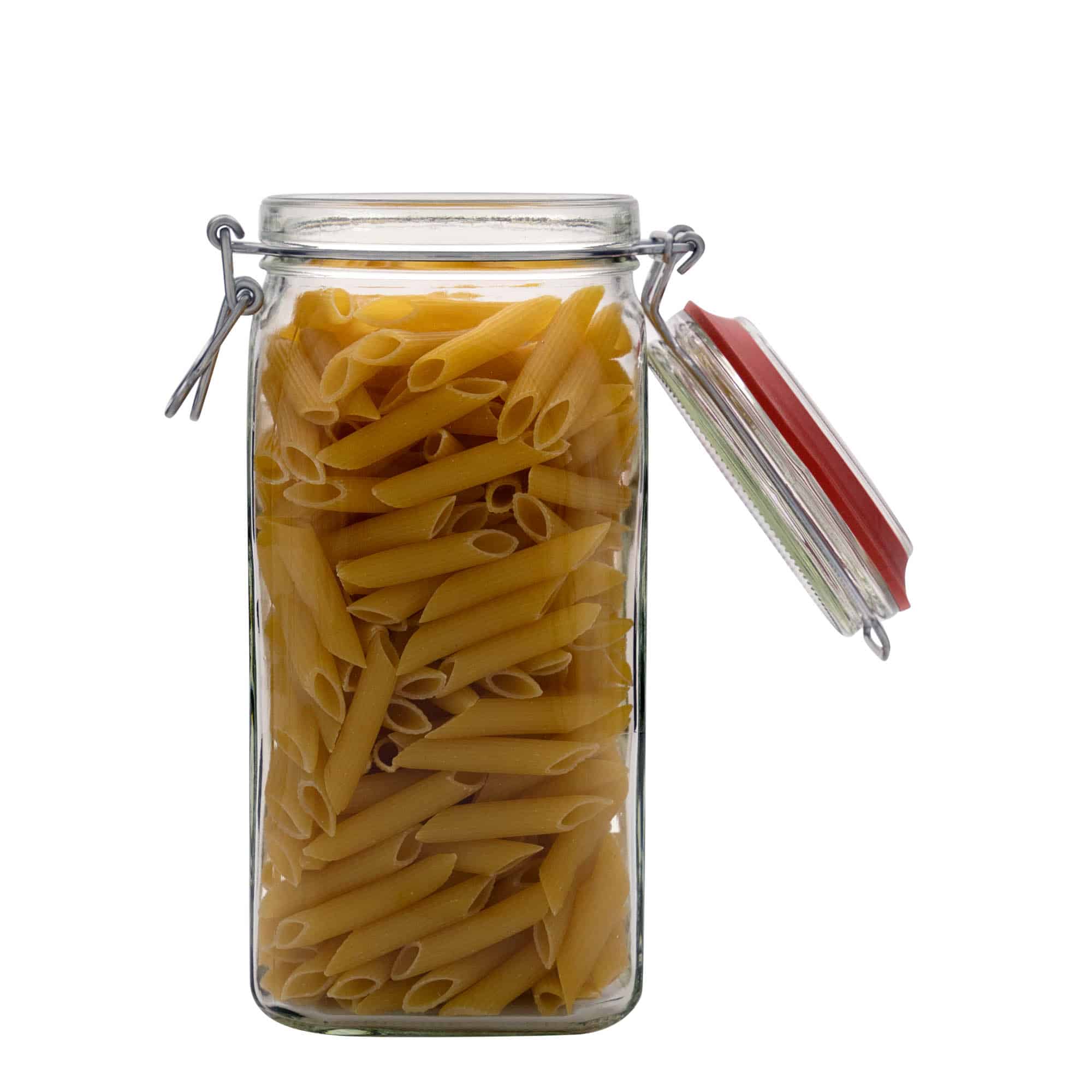 1 540 ml pohár so strmeňovým uzáverom, štvorcový, hrdlo: strmeňový uzáver