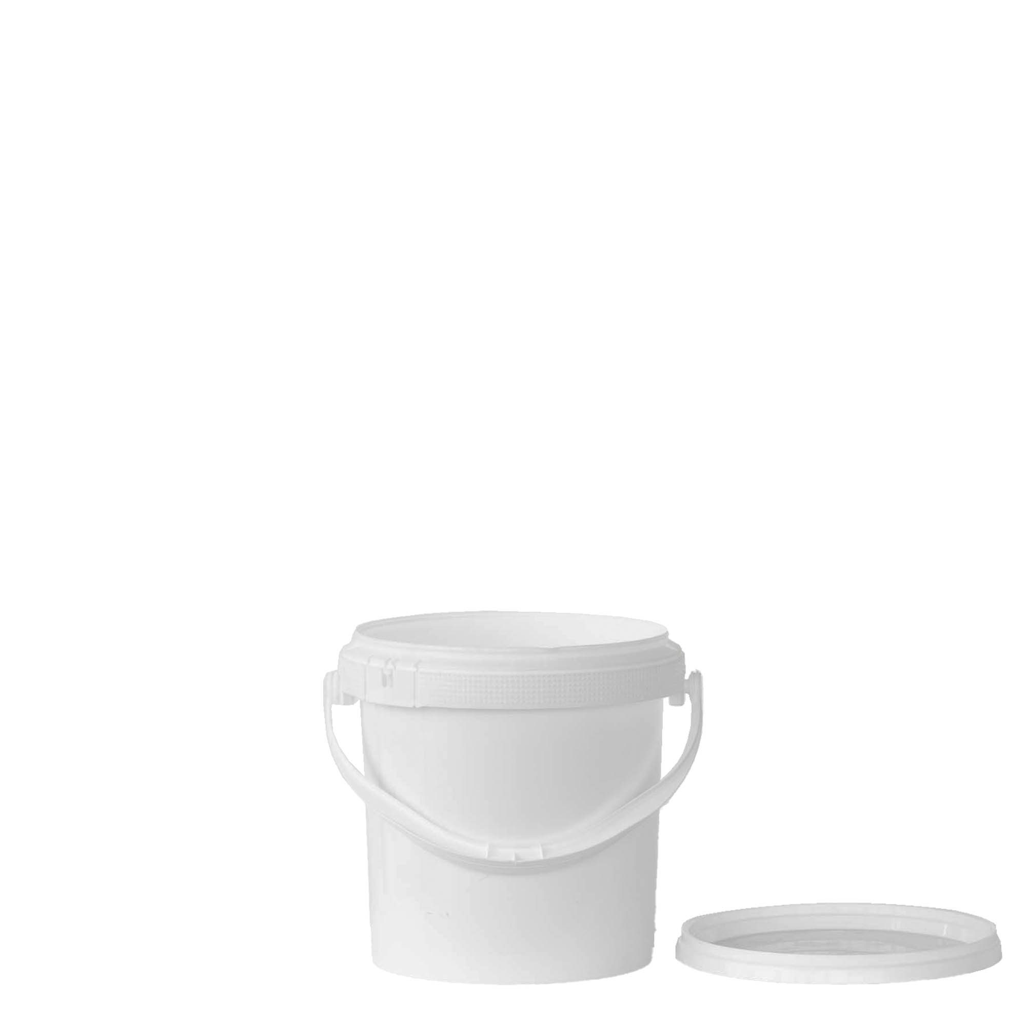 1 l vedro, PP plast, biele