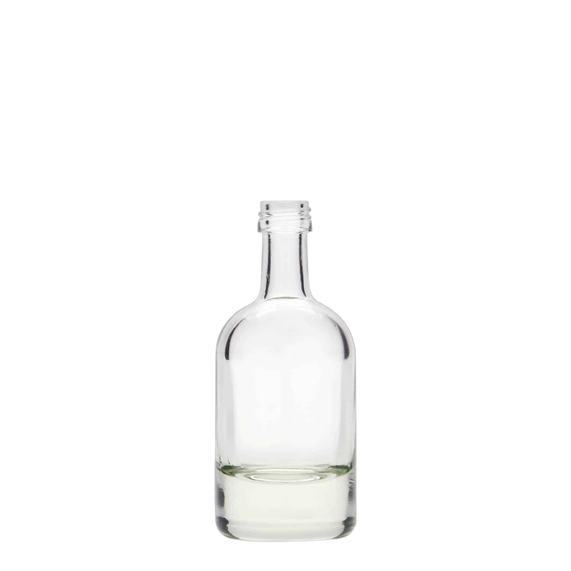 50 ml sklená fľaša „Linea Uno“, hrdlo: PP 18 50 ml sklená fľaša „Linea Uno“, hrdlo: PP 18