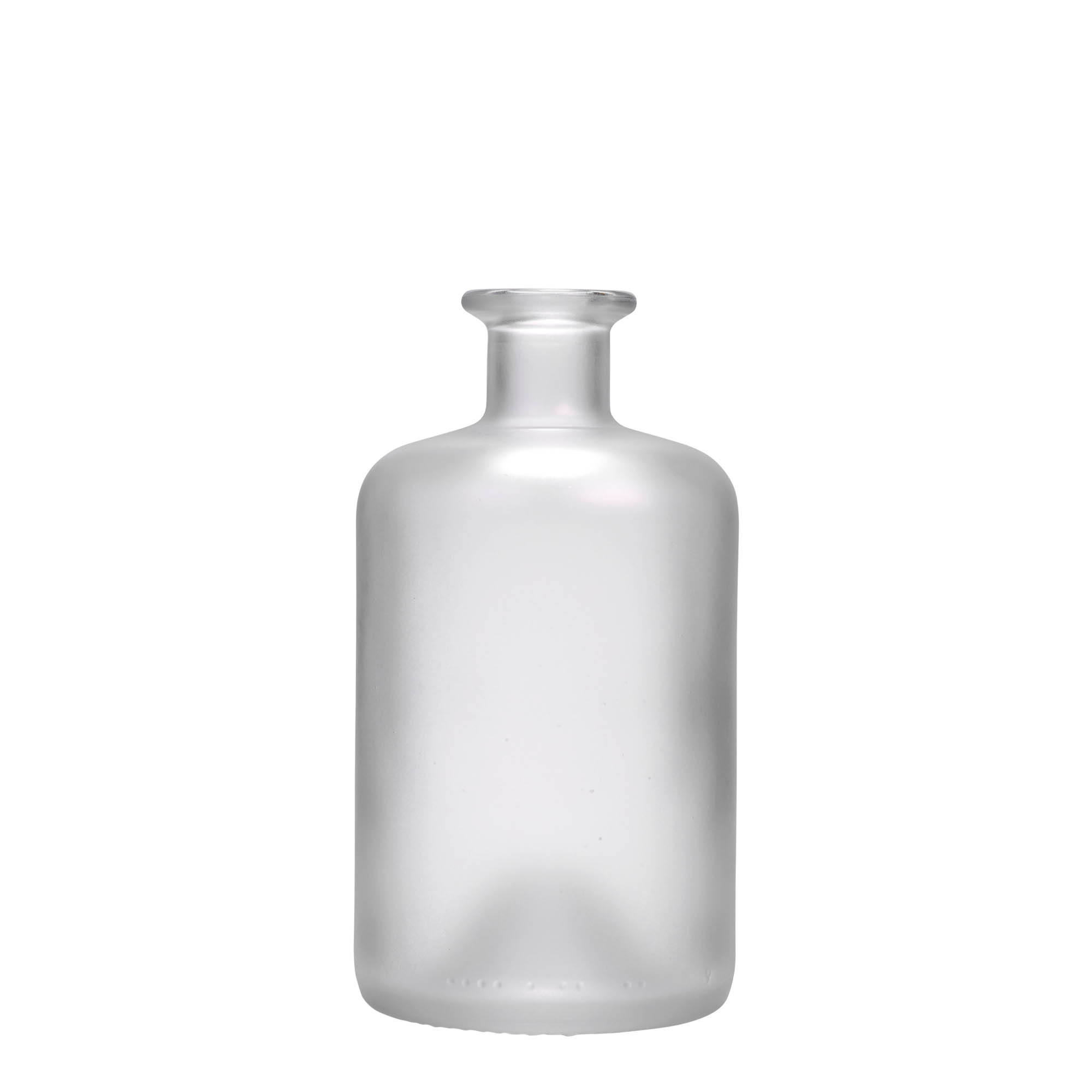 500 ml lekárnická sklenená fľaša, mrazená, hrdlo: korok