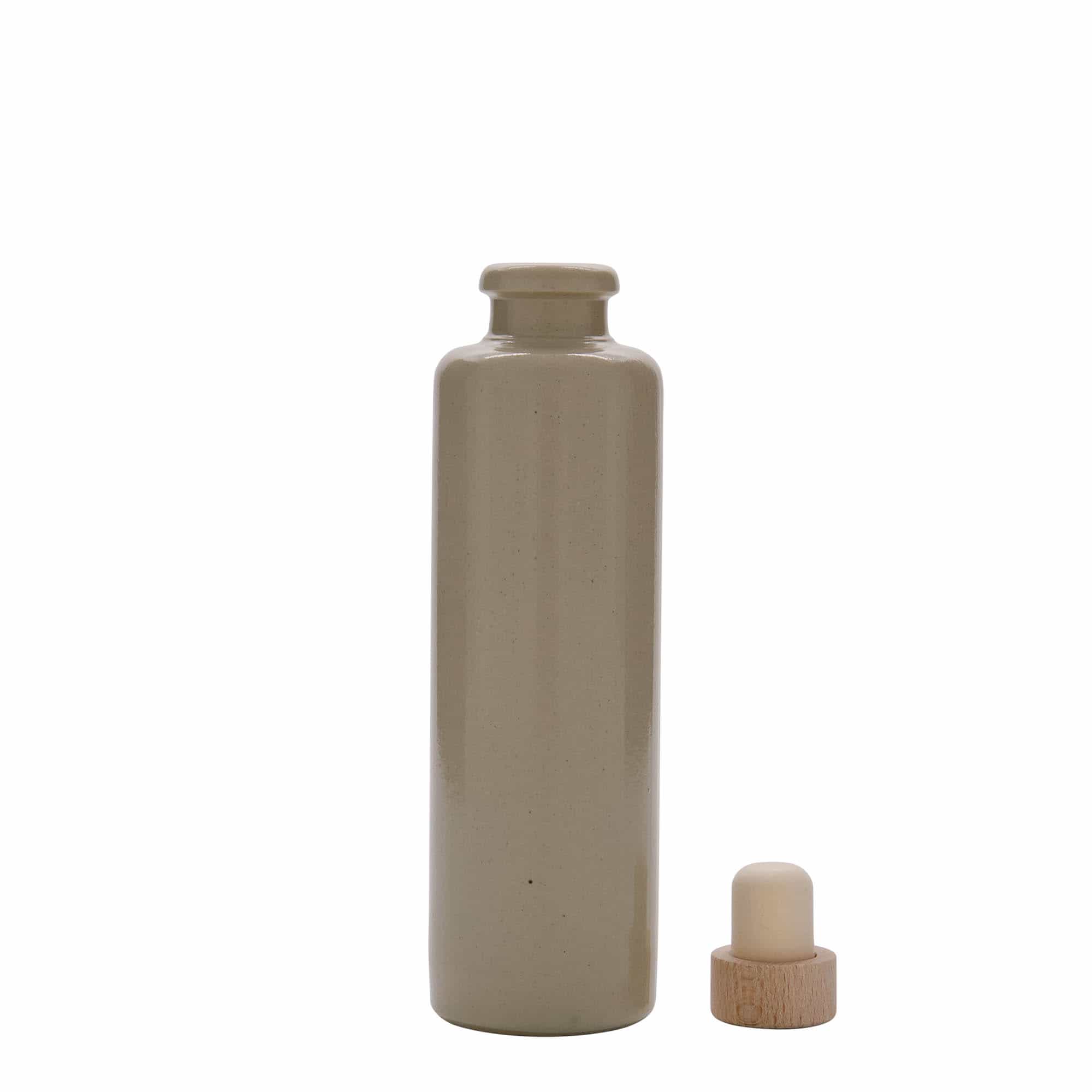 200 ml hlinený krčah, kamenina, béžová farba, hrdlo: korok