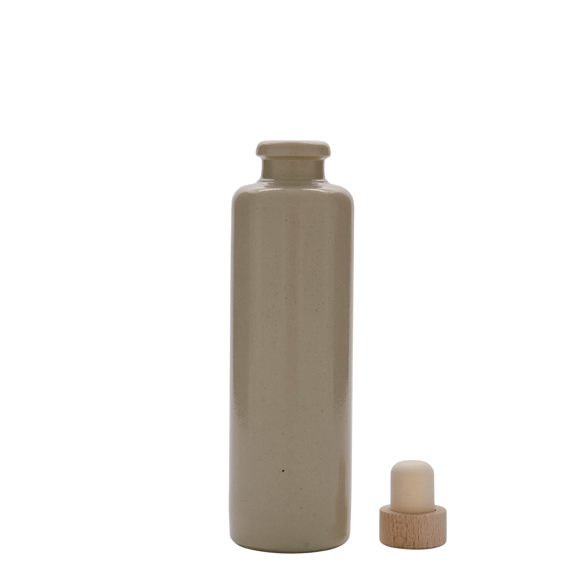 200 ml hlinený krčah, kamenina, béžová, hrdlo: korkové