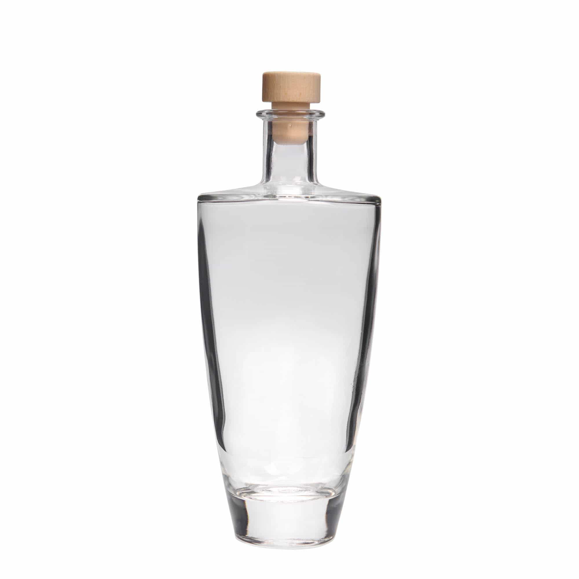 500 ml sklená fľaša „Vanessa“, oválna, hrdlo: korok