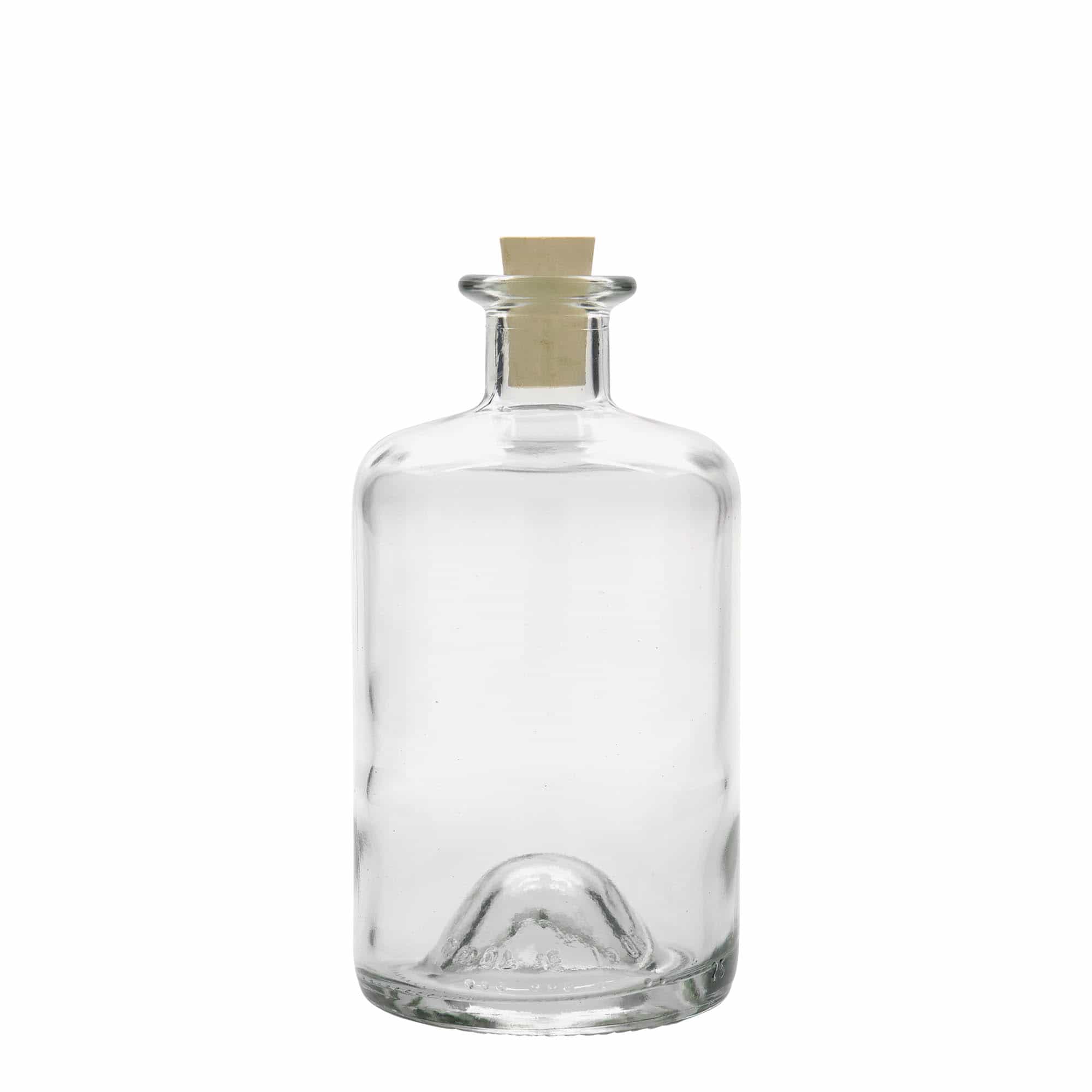 500 ml sklená fľaša lekárnická, hrdlo: korok