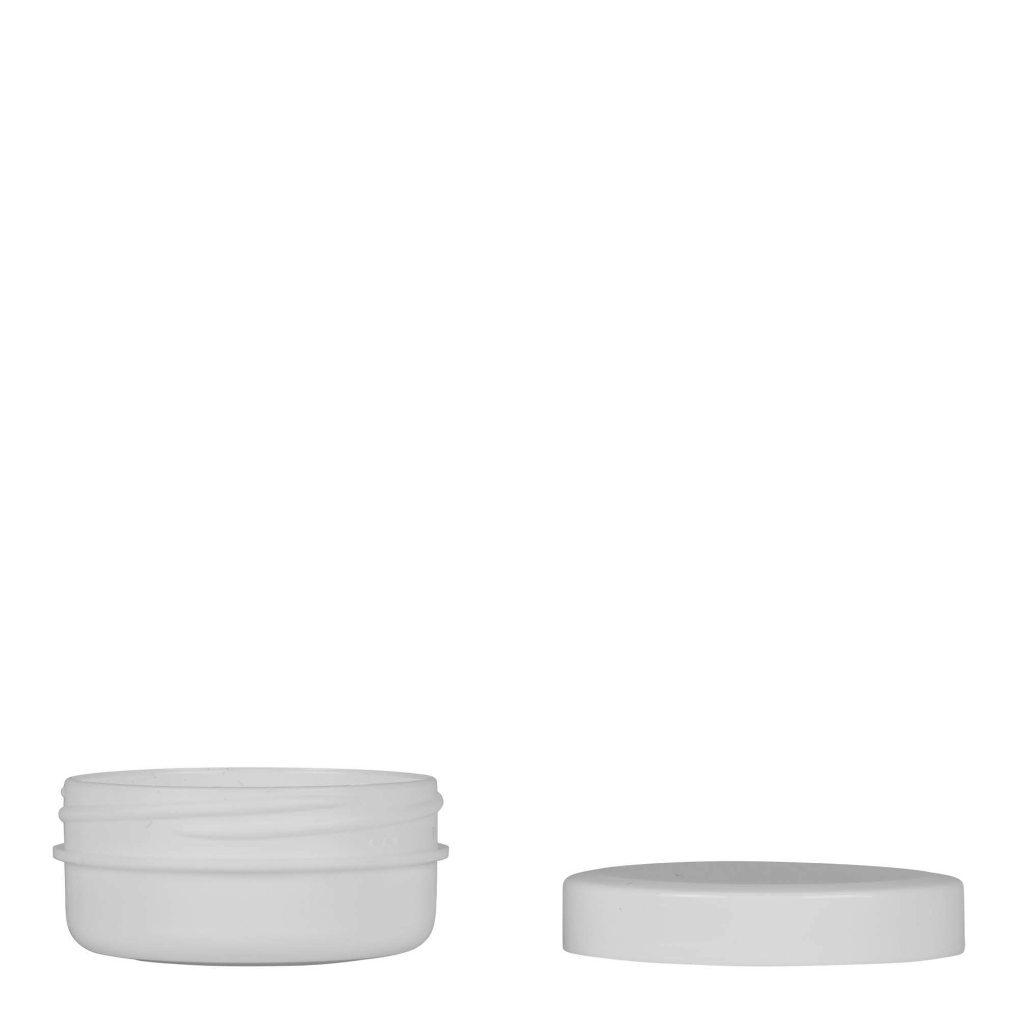 12 ml plastová dóza 'White Line', PP, biela, hrdlo: skrutkovací uzáver 12 ml plastová dóza 'White Line', PP, biela, hrdlo: skrutkovací uzáver