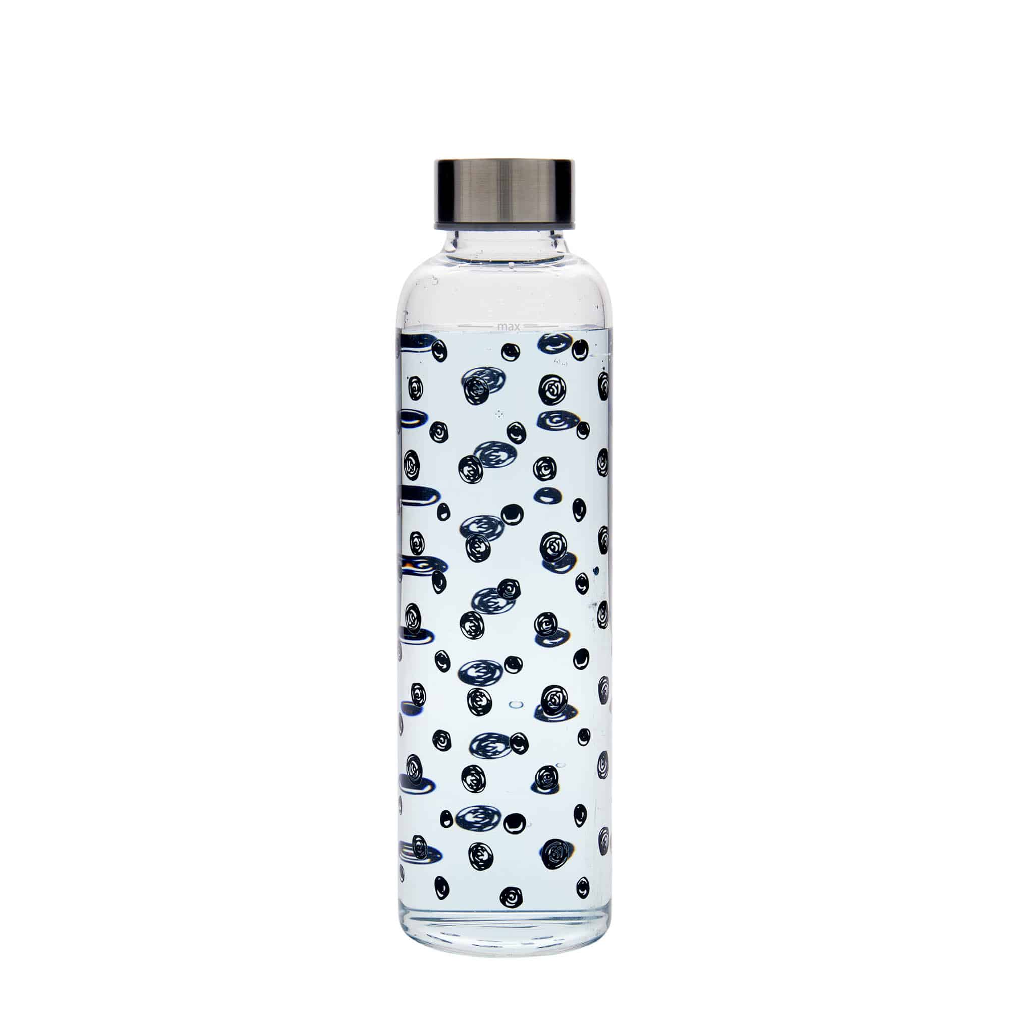 500 ml fľaša „Perseus“, motív: čierne body, hrdlo: skrutkovací uzáver