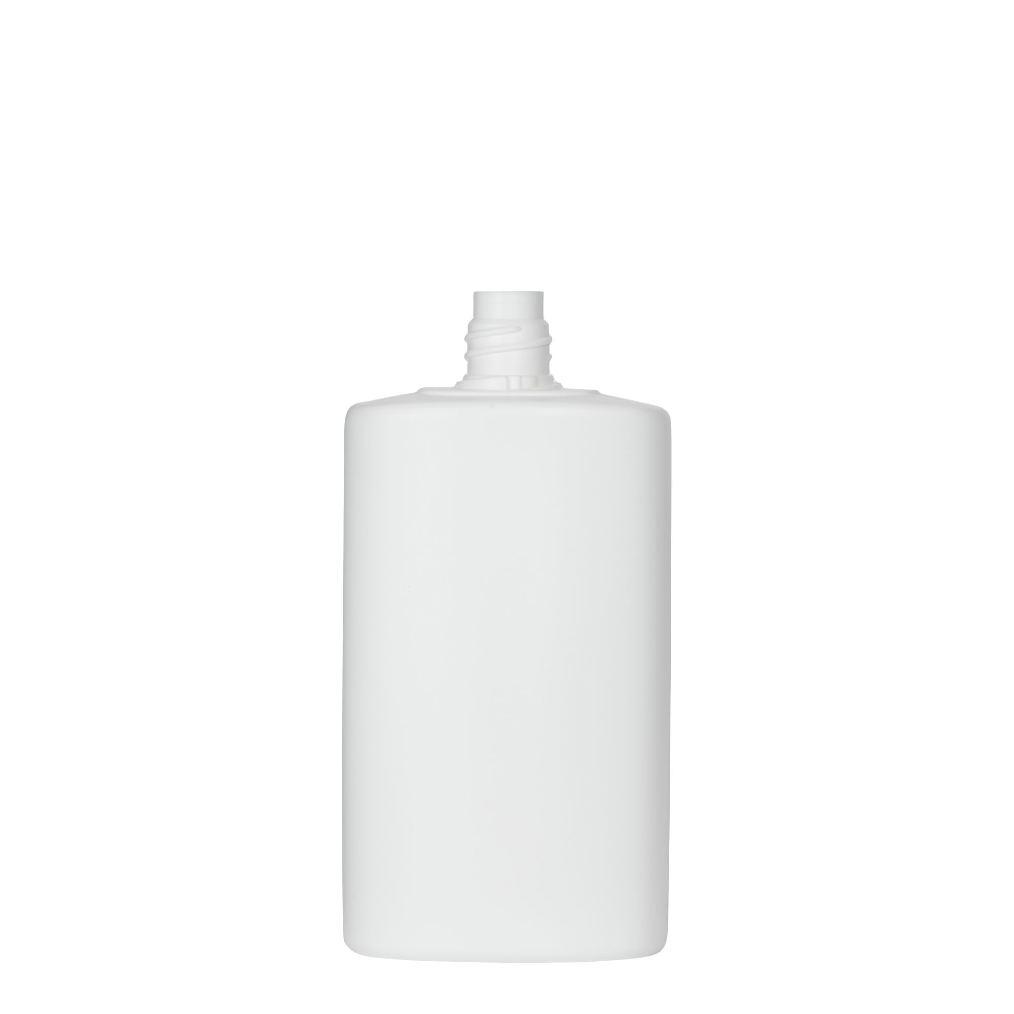 250 ml plastová fľaša 'Indy', oválna, HDPE, biela, hrdlo: závitové uzáver
