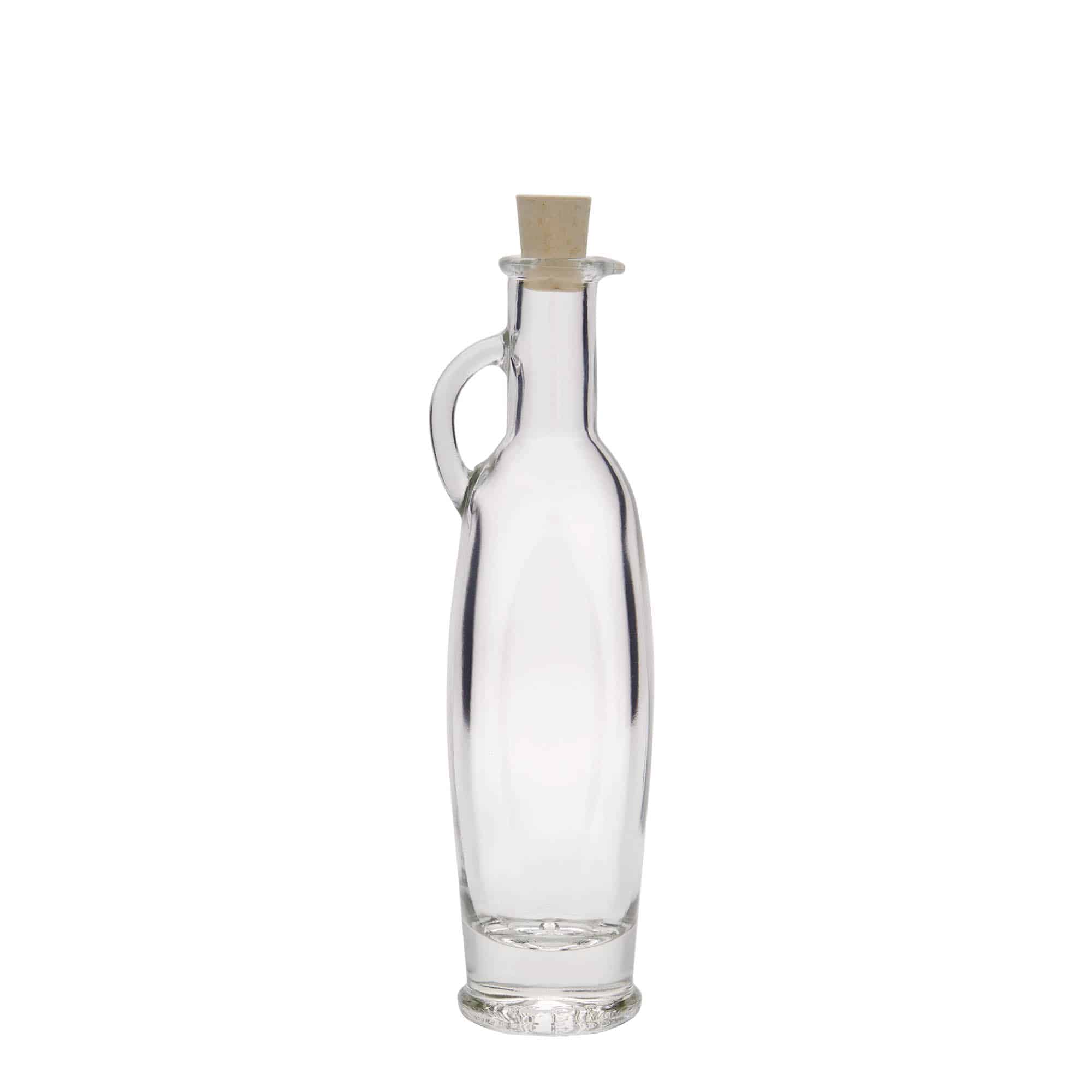 100 ml sklená fľaša „Eleganta“, oválna, hrdlo: korok
