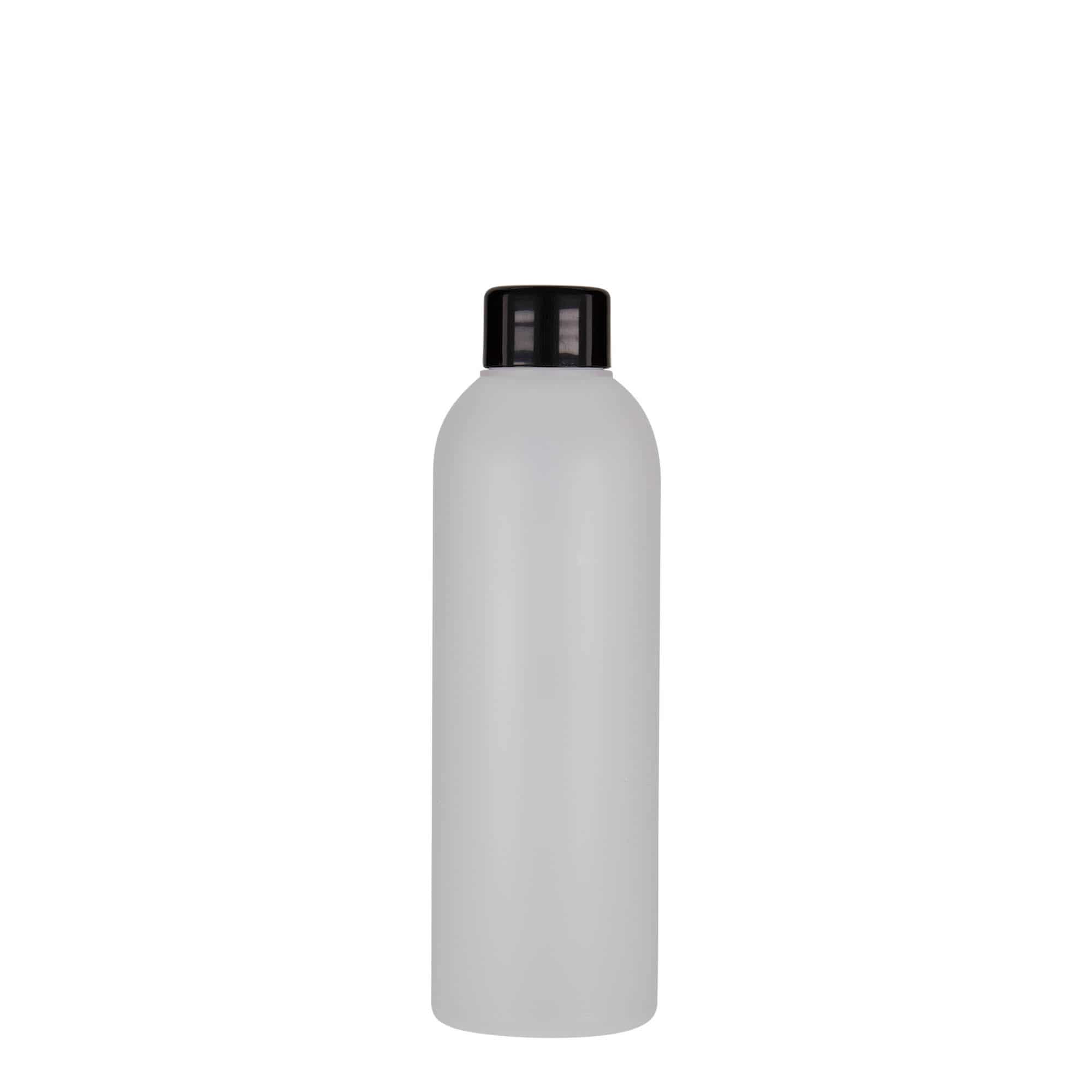 200 ml plastová fľaša „Tuffy“, HDPE, prírodná farba, hrdlo: GPI 24/410