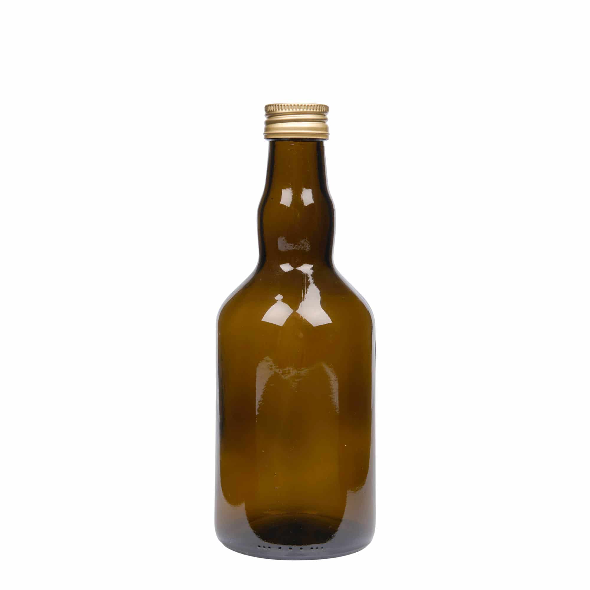 500 ml sklená fľaša „Olona“, antická zelená farba, hrdlo: PP 31,5