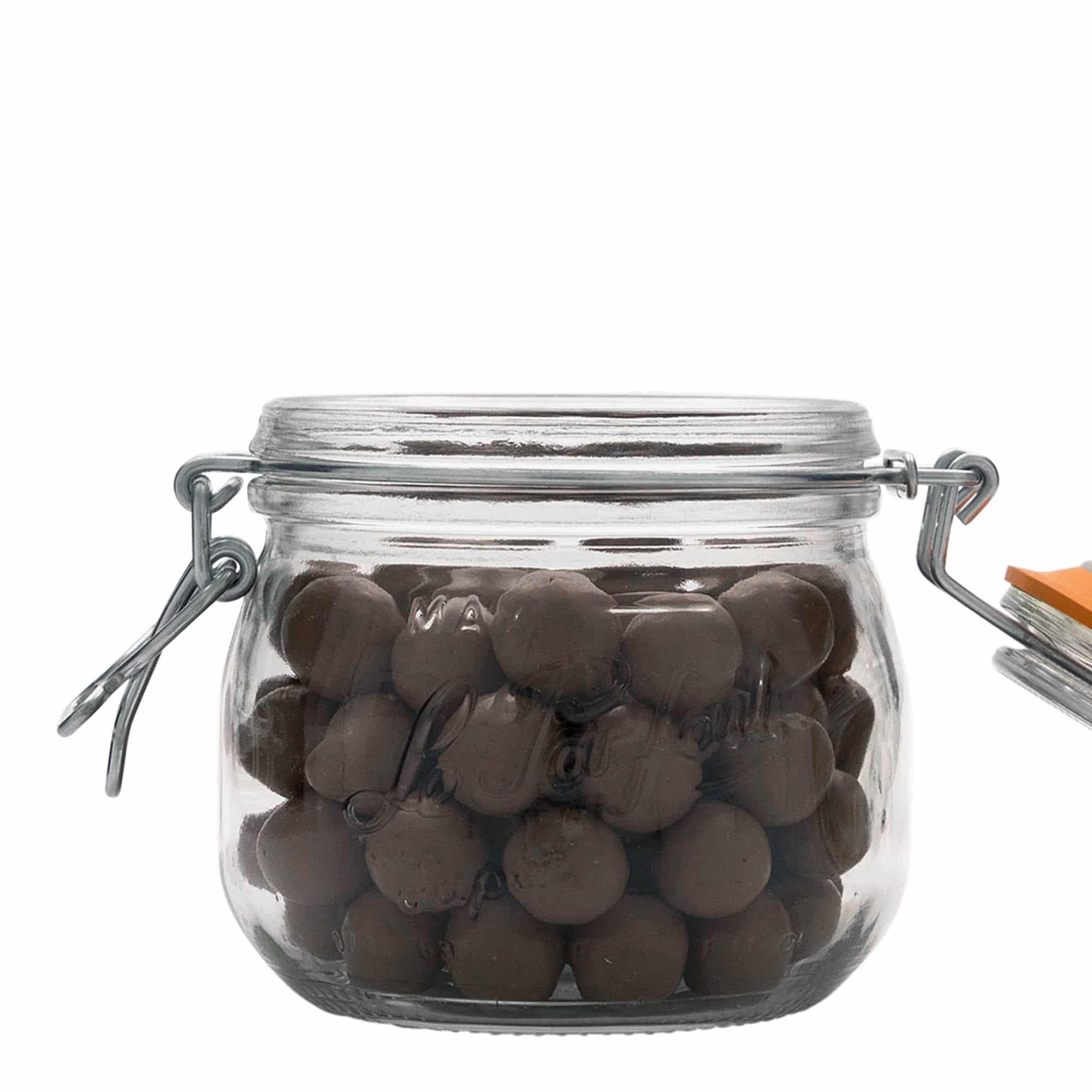 500 ml pohár so strmeňovým uzáverom „Le Parfait Super Bocal“, hrdlo: strmeňový uzáver