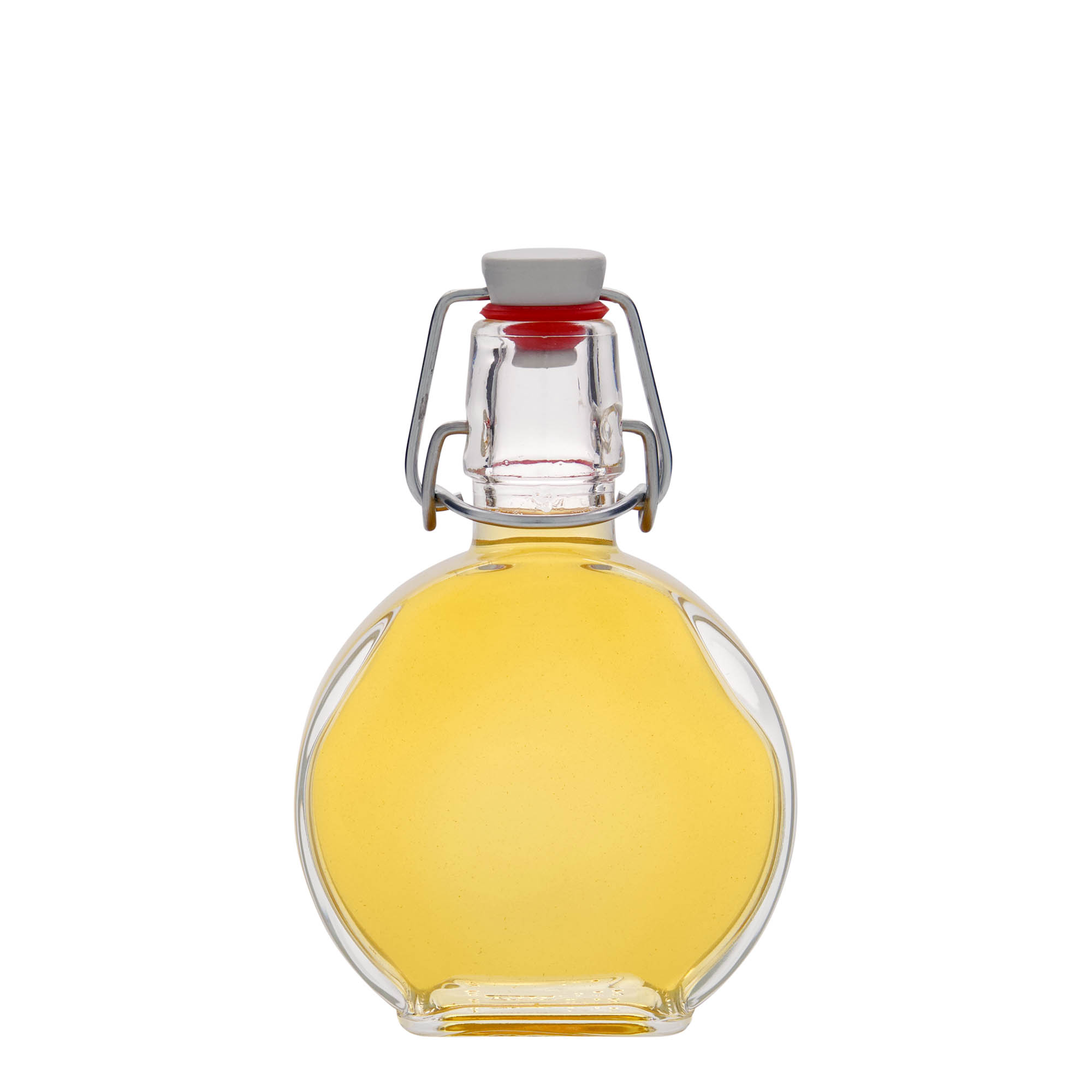 200 ml sklenená fľaša 'Sensatione', obdĺžniková, hrdlo: uzáver s pántom