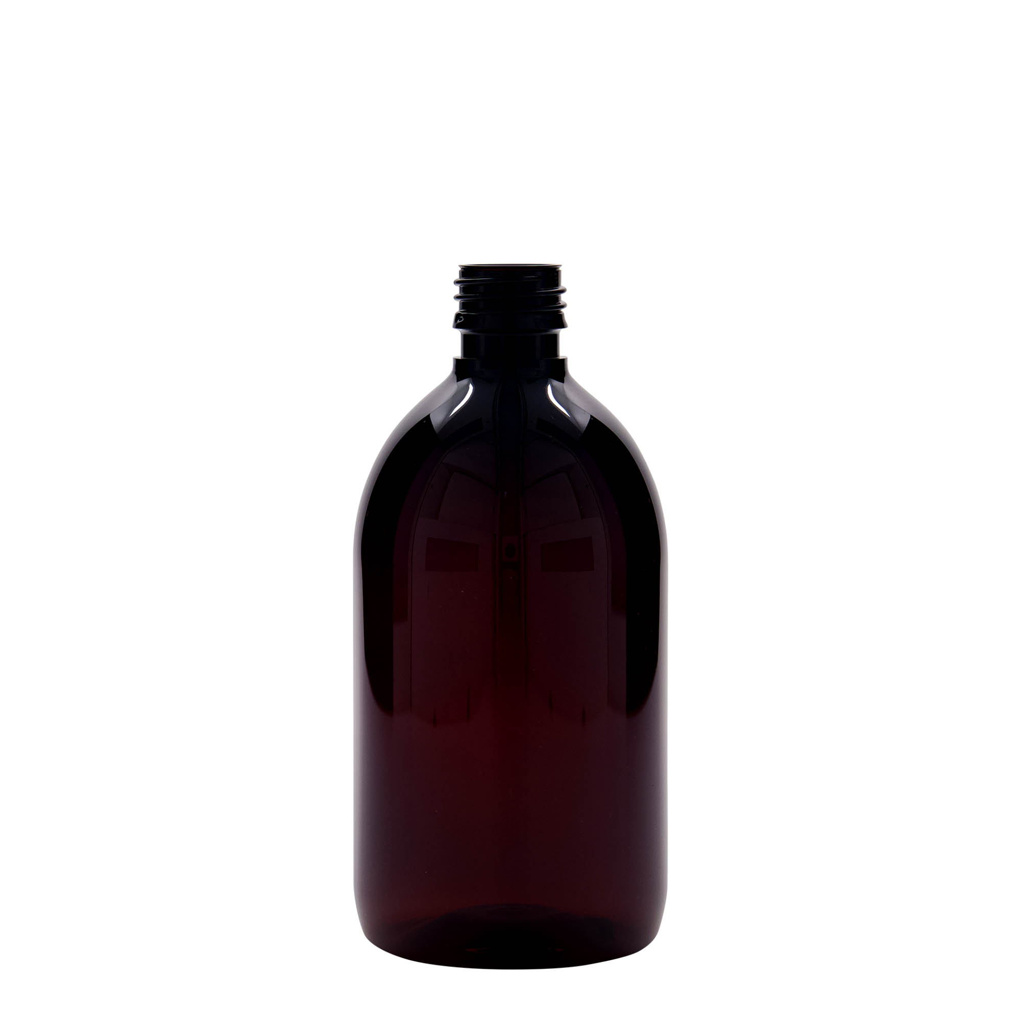 500 ml PET lekárska fľaša, hnedá, plast, hrdlo: PP 28 500 ml PET lekárska fľaša, hnedá, plast, hrdlo: PP 28