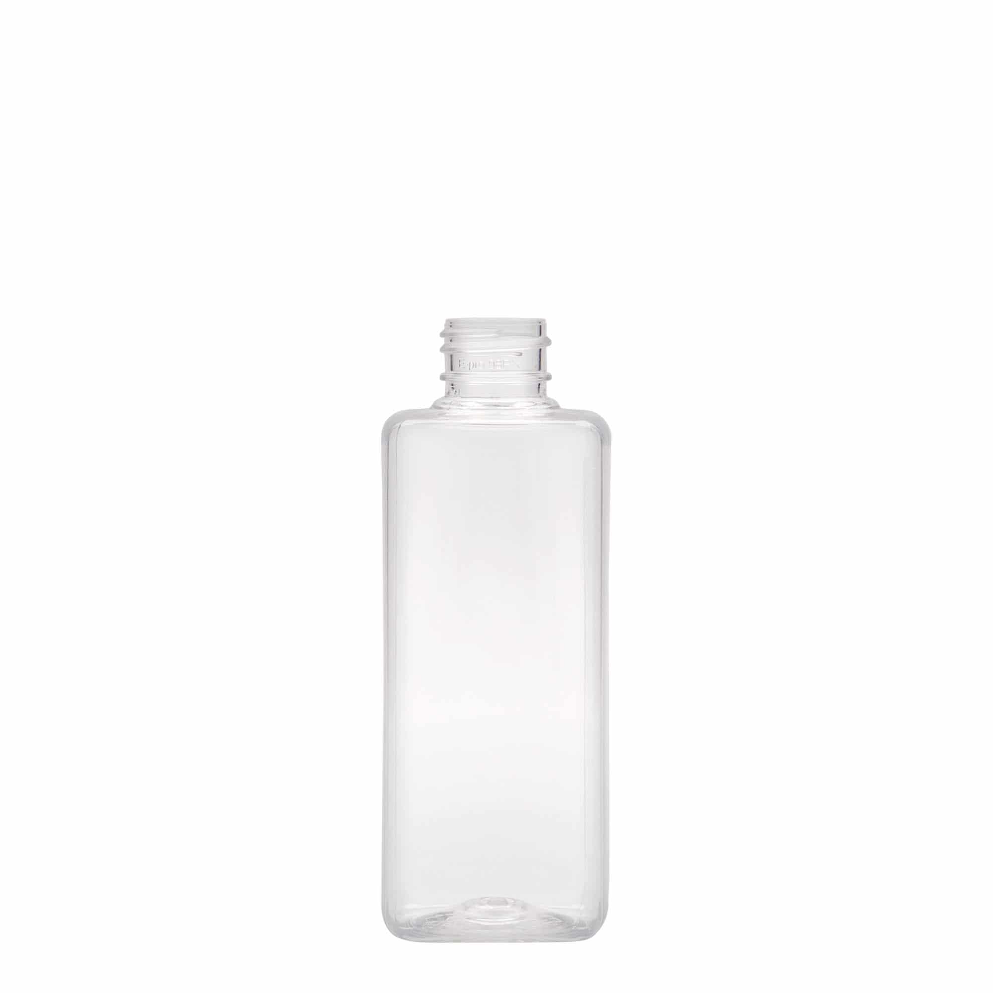 200 ml PET fľaša „Karl“, štvorcová, plast, hrdlo: GPI 24/410
