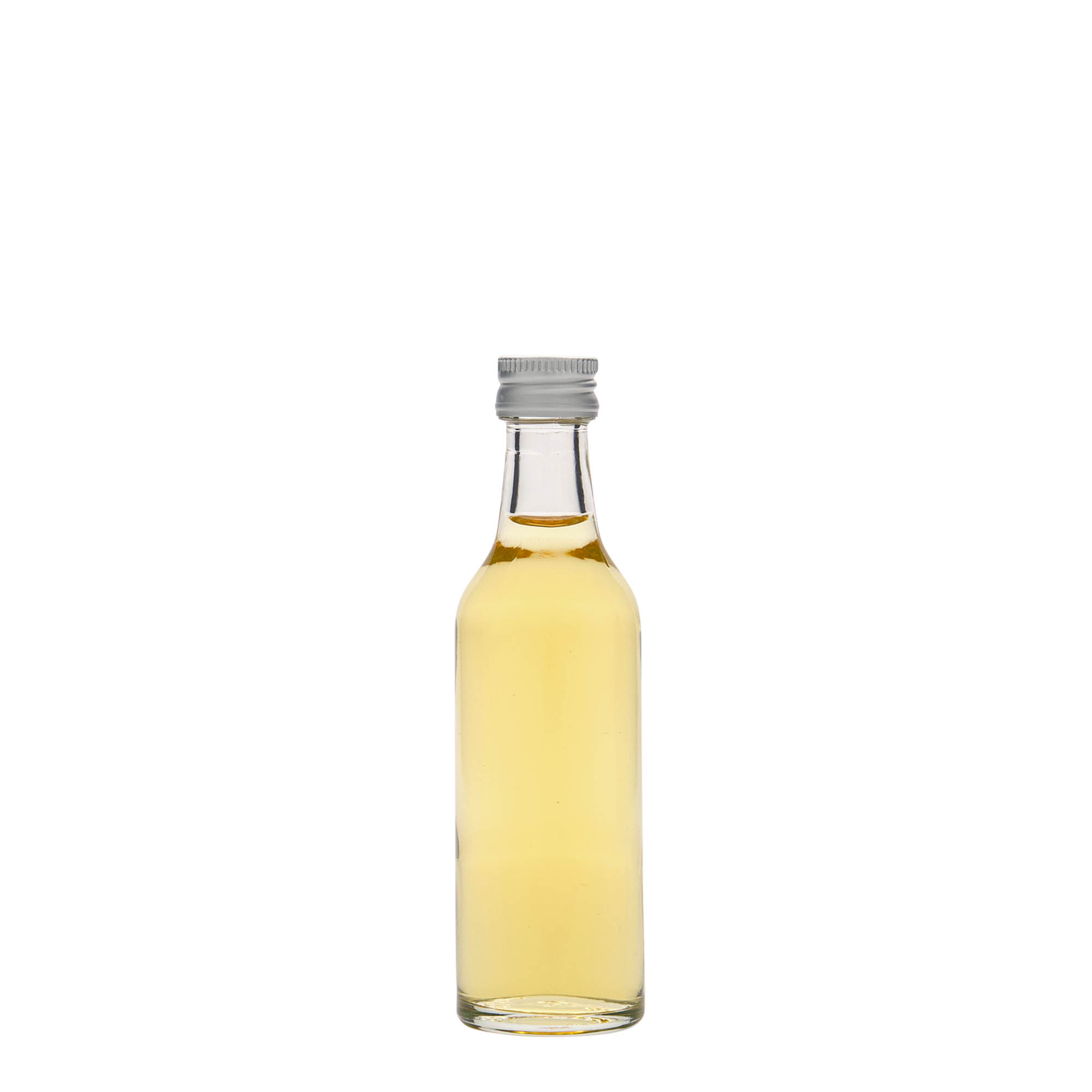 50 ml sklenená fľaša s priamym hrdlom, hrdlo: PP 18