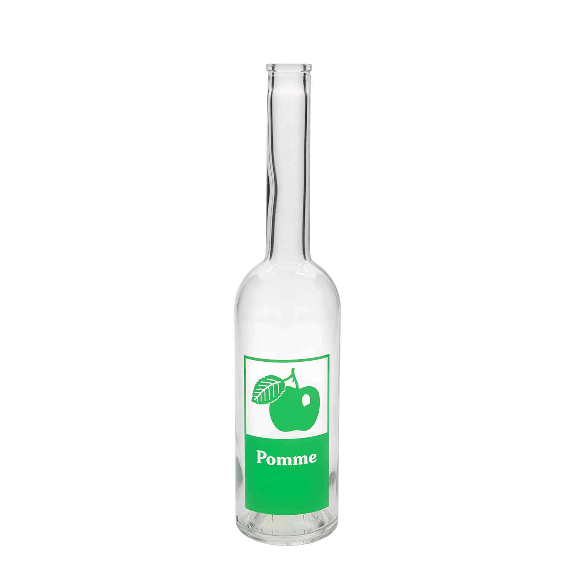 500 ml sklenená fľaša 'Opera', motív: Jablko, hrdlo: korok 500 ml sklenená fľaša 'Opera', motív: Jablko, hrdlo: korok