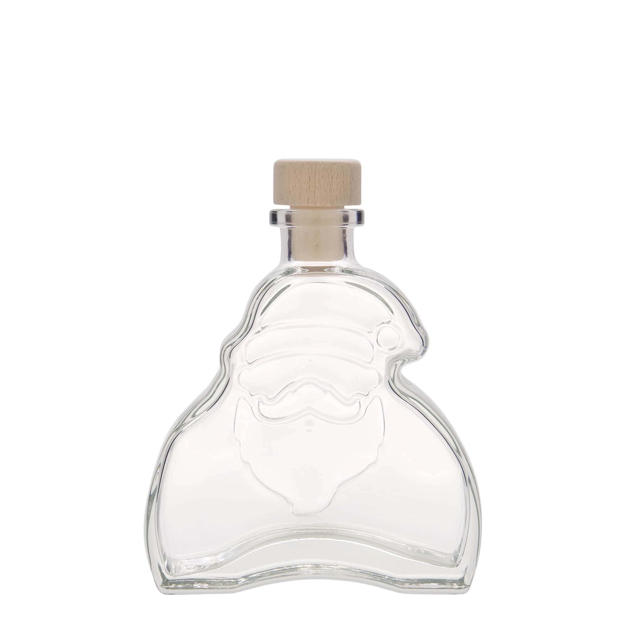 200 ml sklená fľaša „Santa Claus“, hrdlo: korok