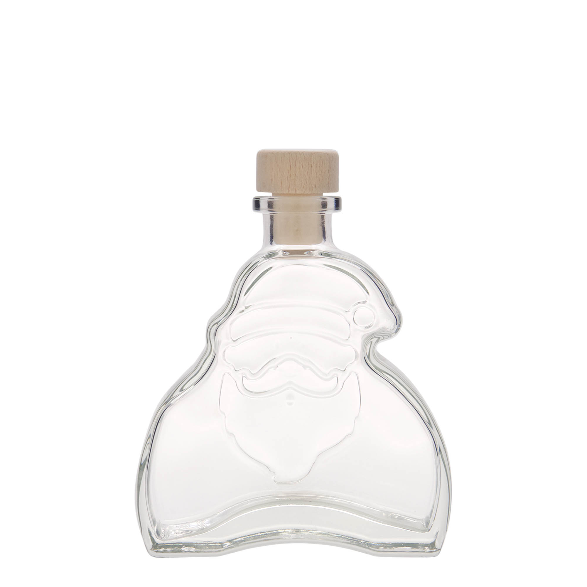 200 ml sklenená fľaša 'Santa Claus', hrdlo: korok