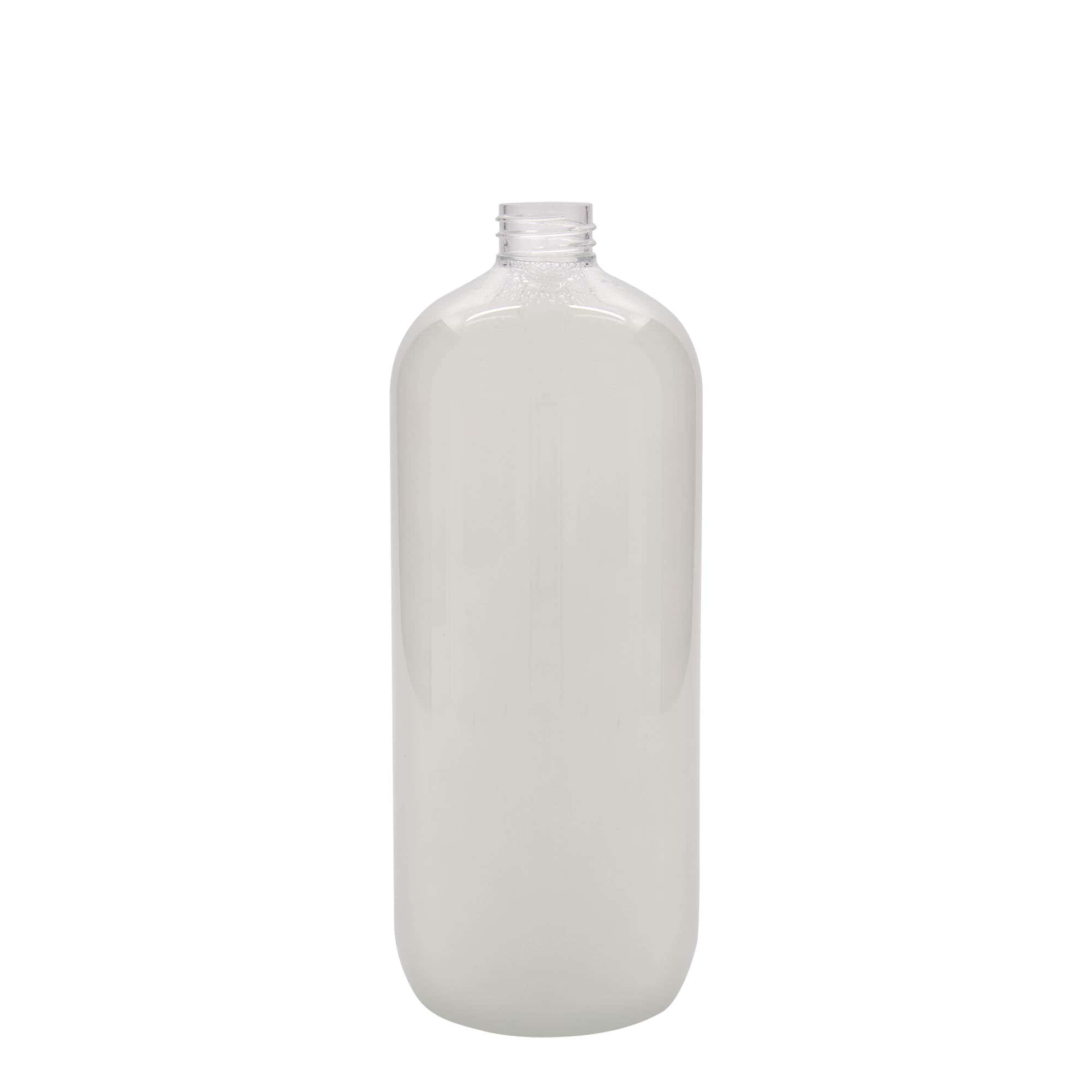1 000 ml PET fľaša „Boston“, plast, hrdlo: GPI 28/410