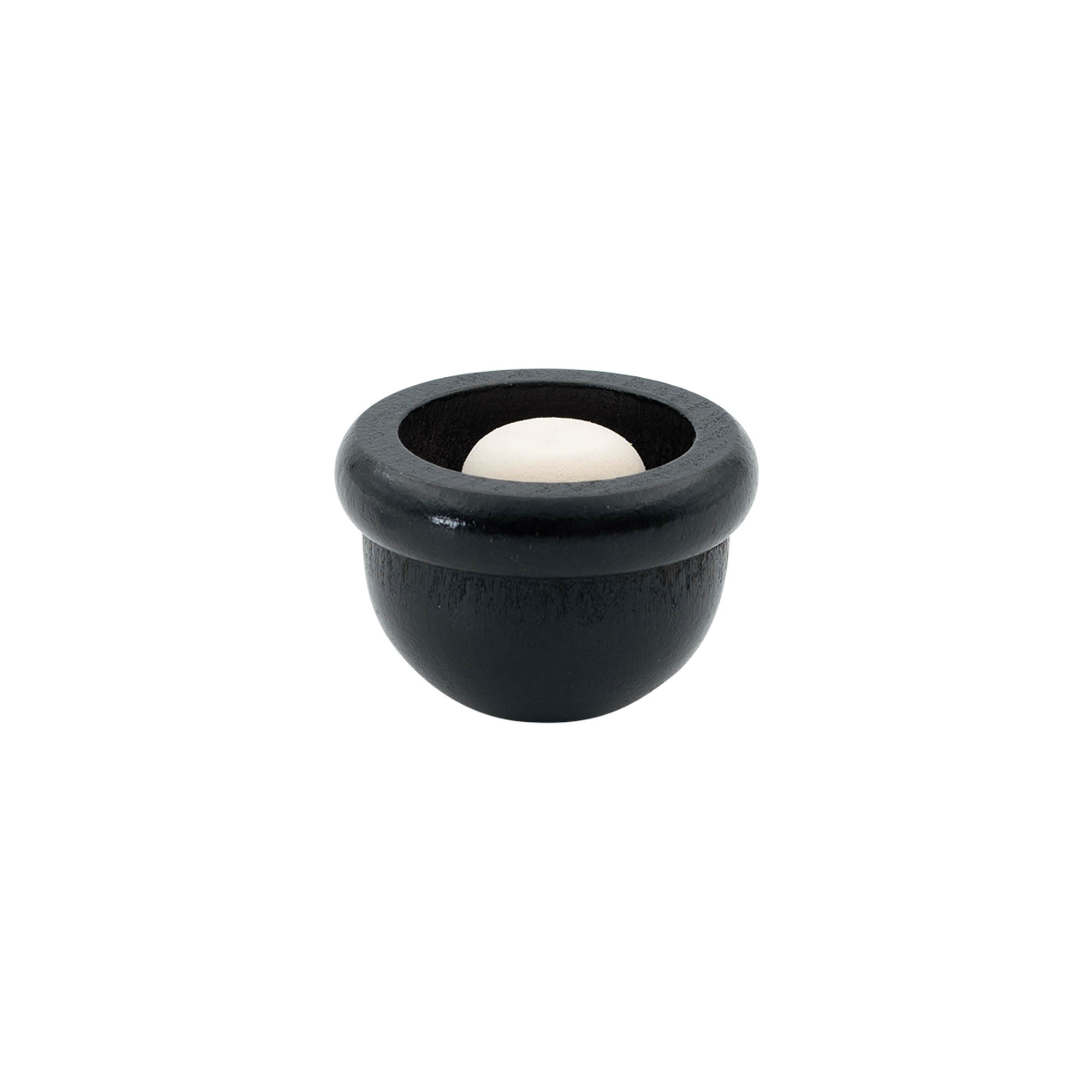 Rukoväť korku 19 mm "Melón", drevo/PE, čierna, pre hrdlo: korok Rukoväť korku 19 mm "Melón", drevo/PE, čierna, pre hrdlo: korok