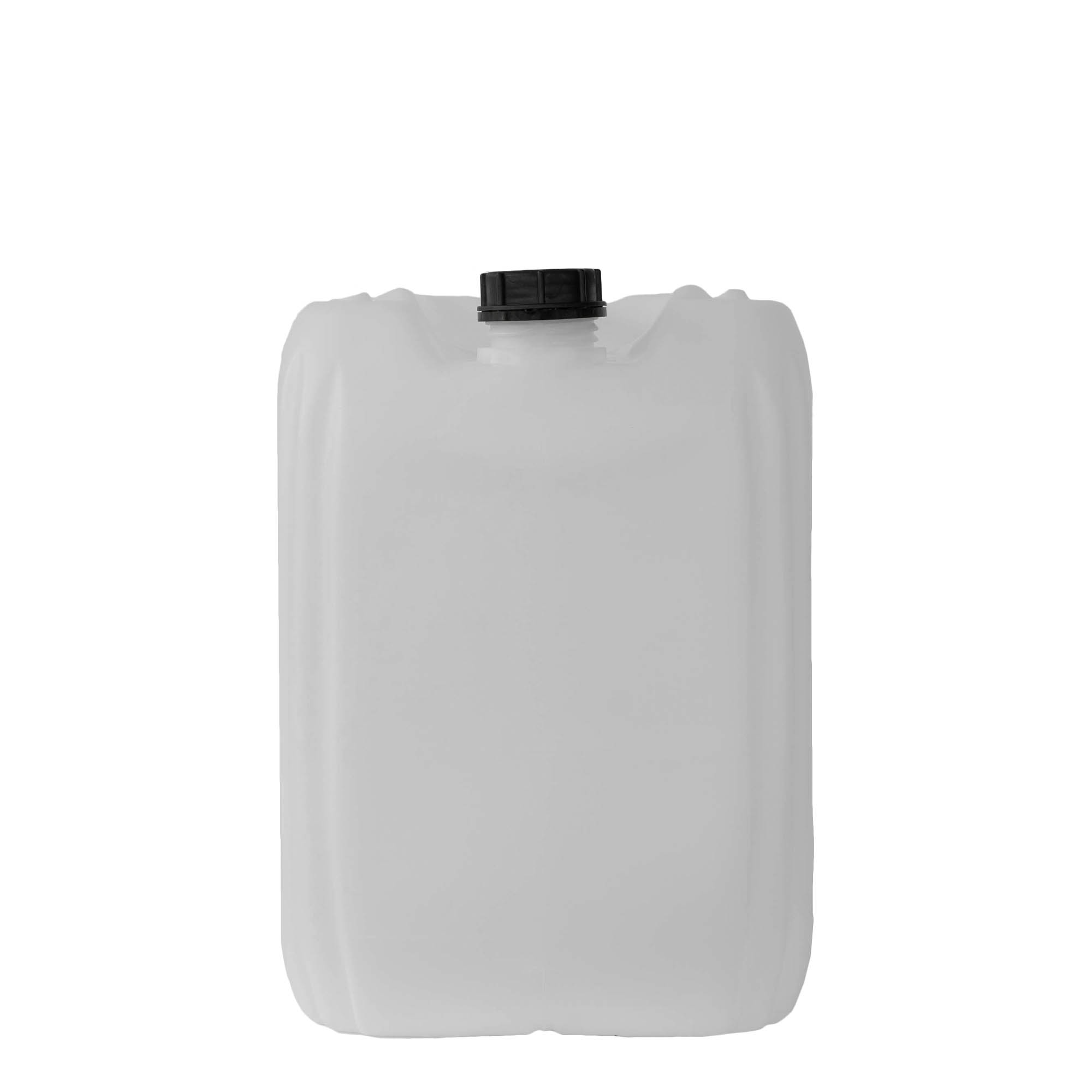 30 l kanister, obdĺžnikový, HDPE plast, prírodný, hrdlo: ND 60