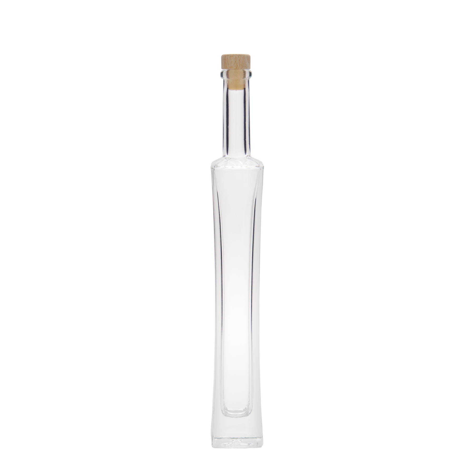 100 ml sklenená fľaša 'Koko', štvorcová, hrdlo: korok
