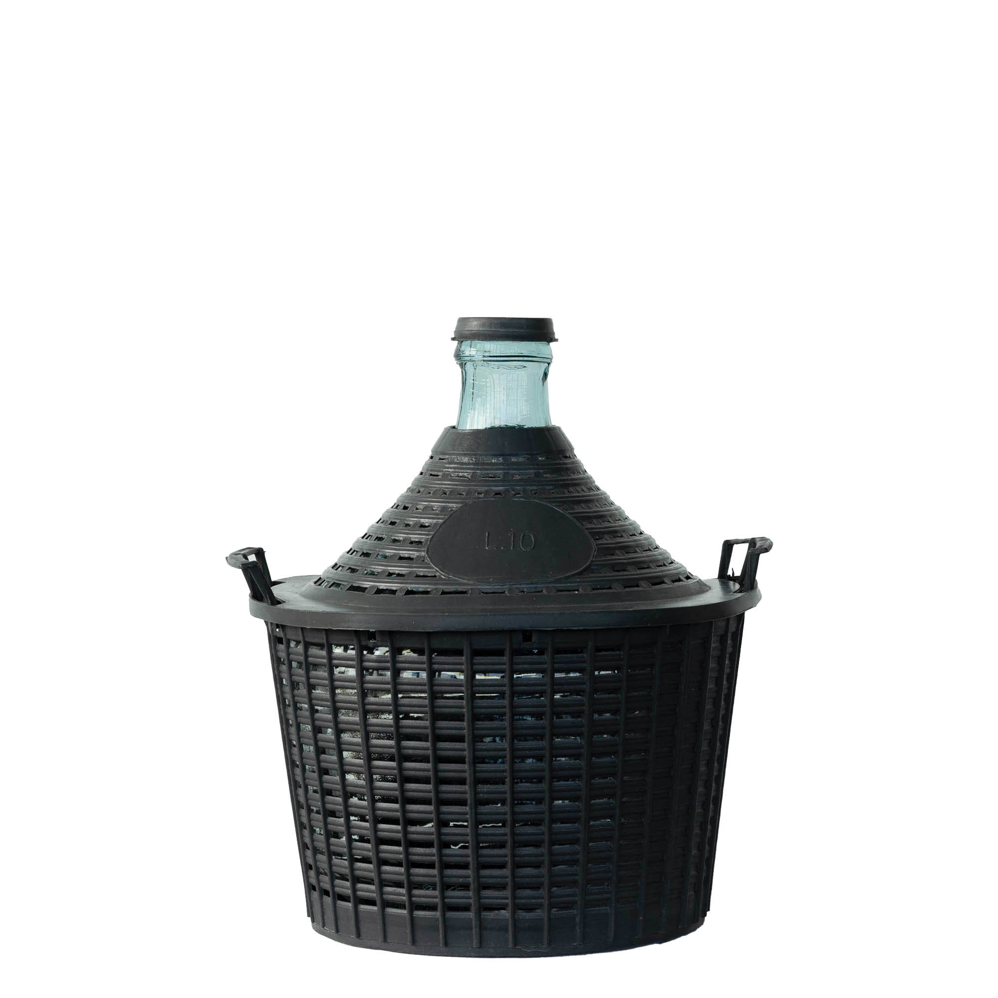 10 l balónová fľaša s úzkym hrdlom, sklo, otvor: nasadzovací viečko