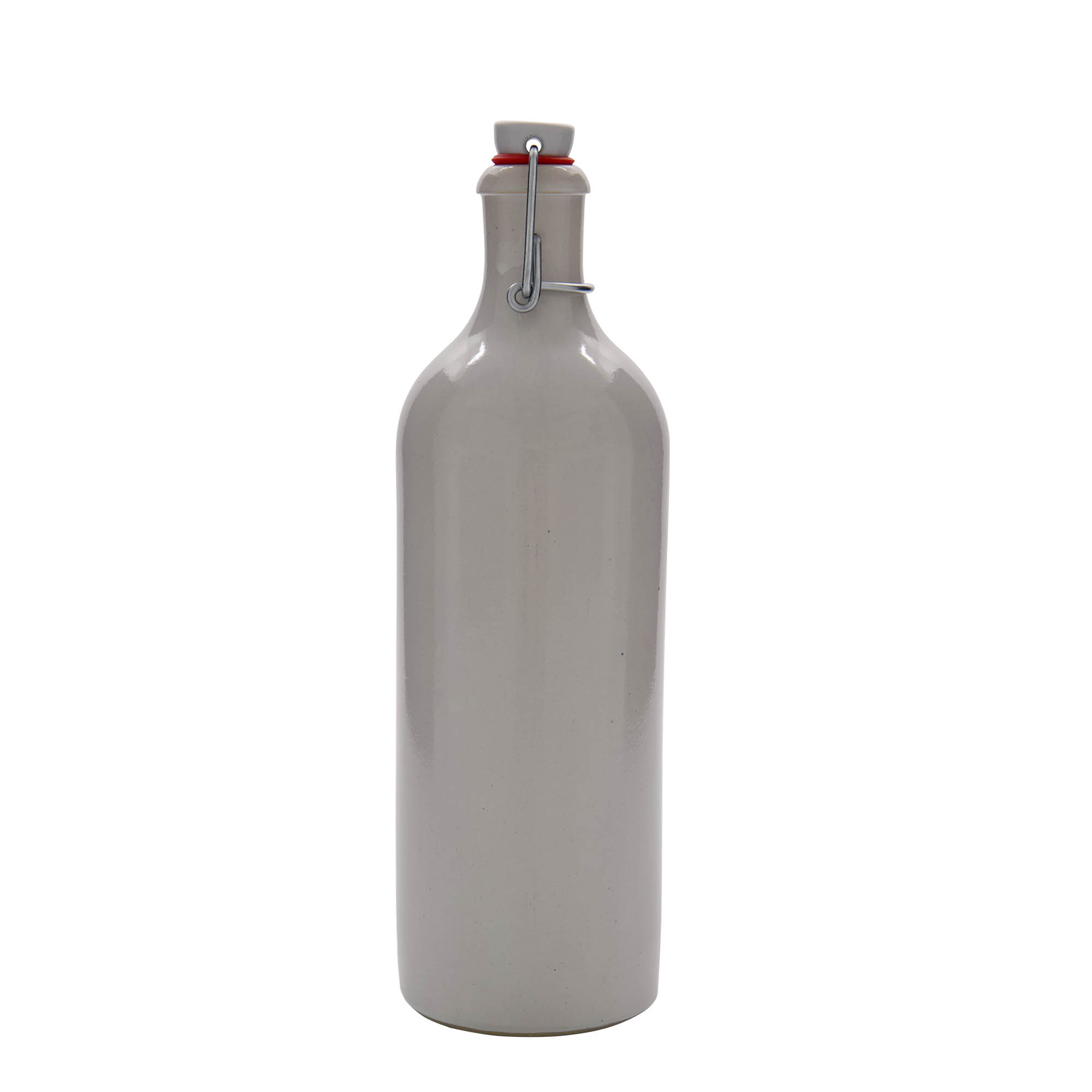 750 ml keramický džbán, kamenina, biely, hrdlo: uzáver s pákou