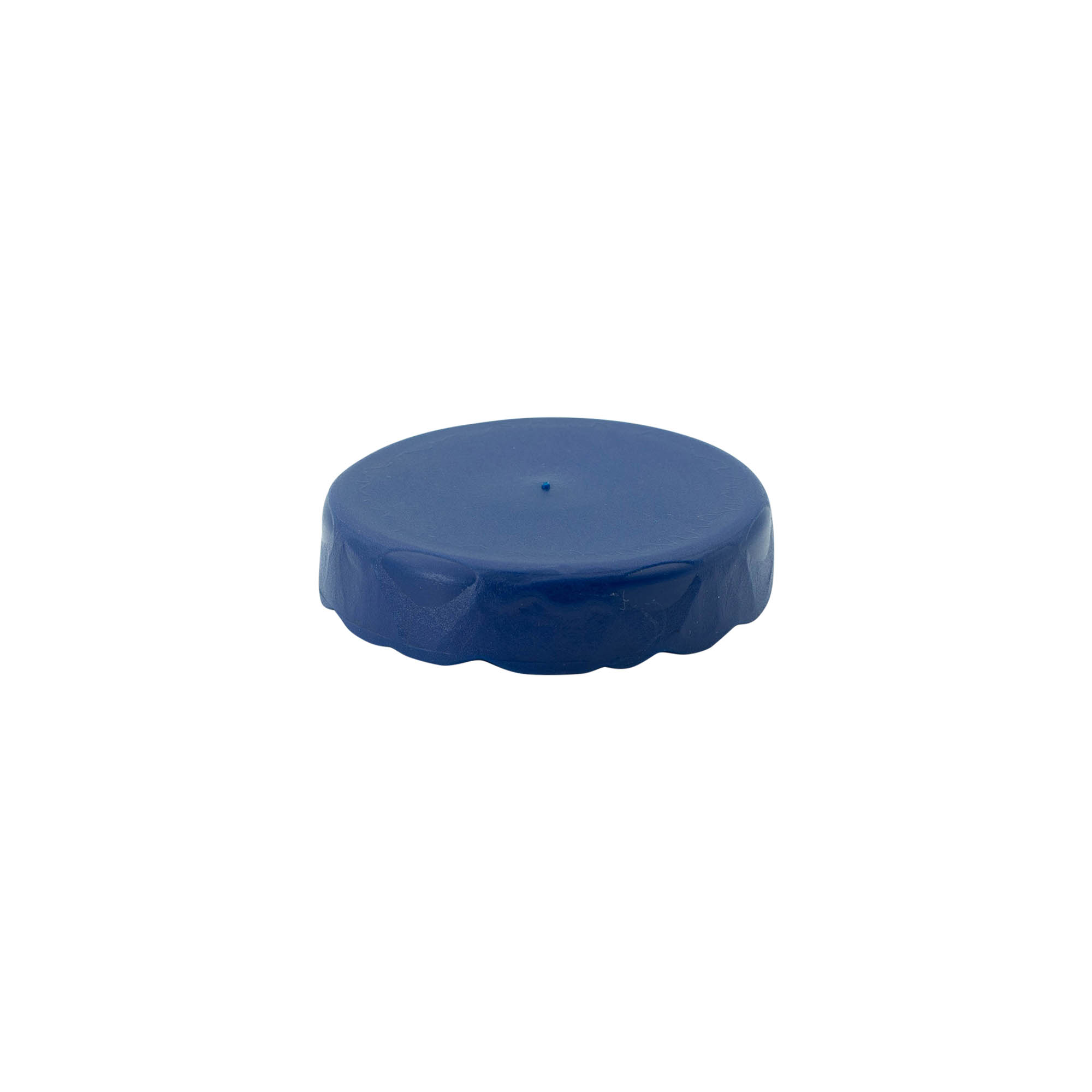 Preklápací vrchnák pre keramickú nádobu s úzkym hrdlom, HDPE plast, modrý