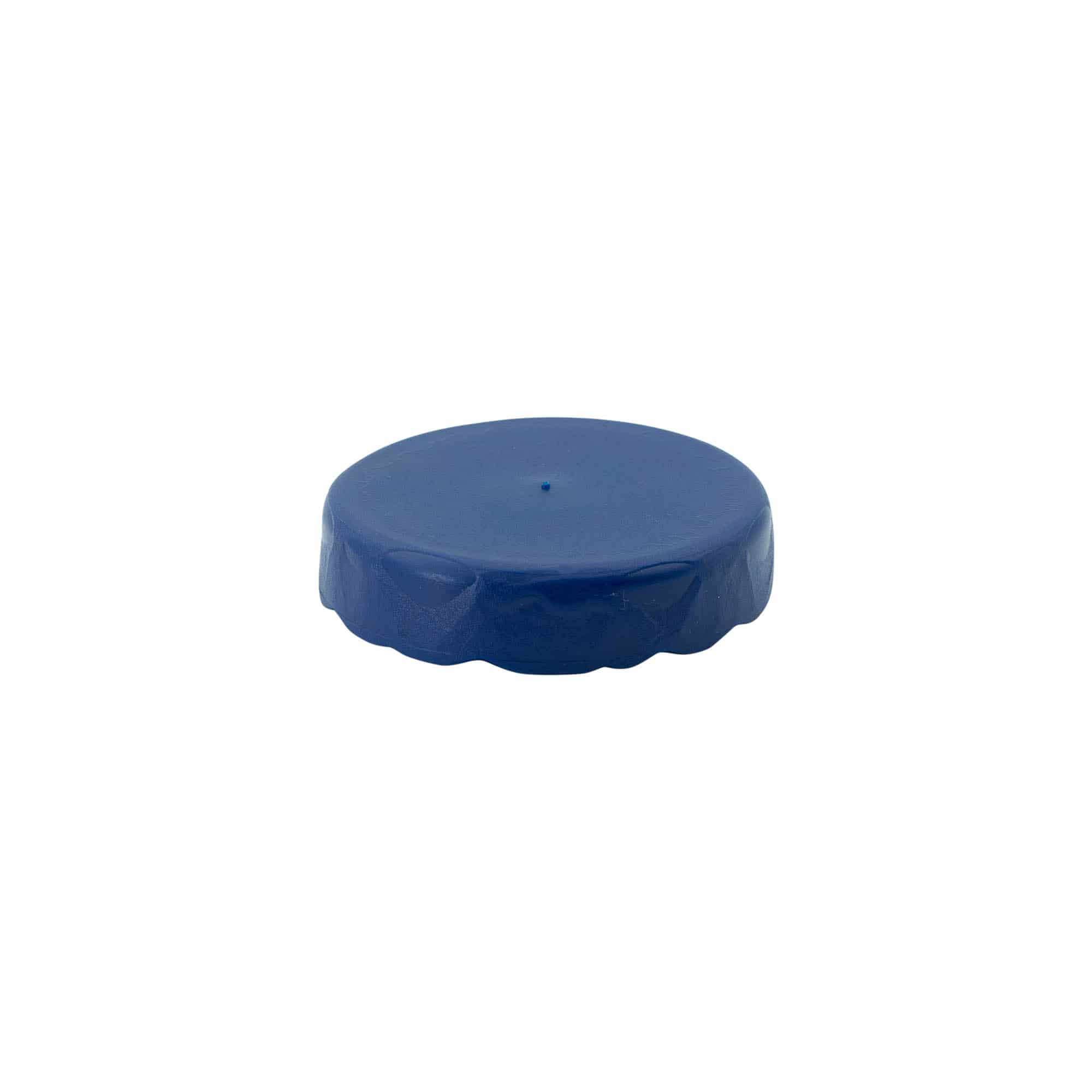 Preklápací vrchnák pre keramickú nádobu s úzkym hrdlom, HDPE plast, modrý